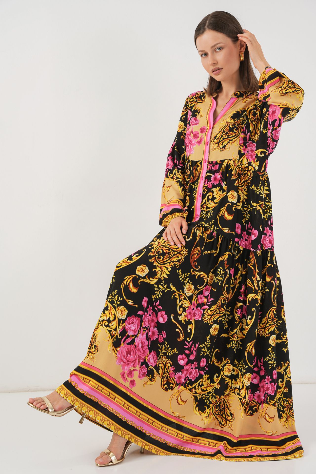 BDART Patterned V-Neck Maxi Dress 3
