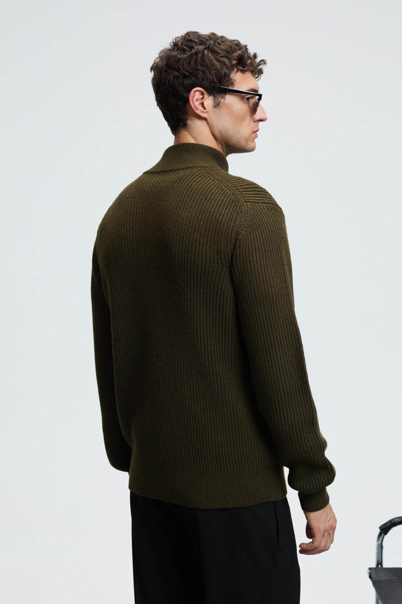 GRIMELANGE Zipper Collar Knit Jumper 6
