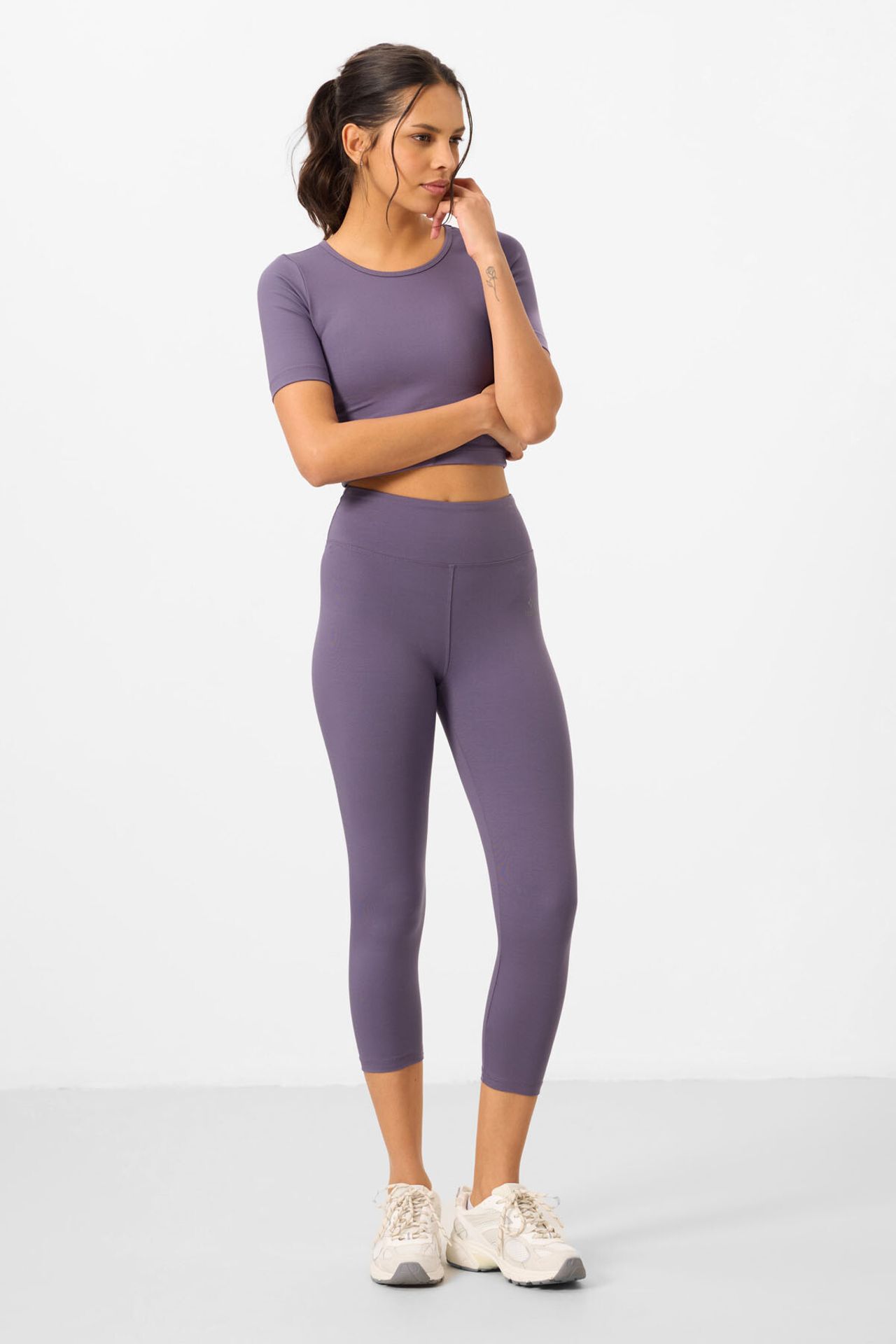 TOMMY Cotton Elastane Capri T-Shirt and Leggings Set 4