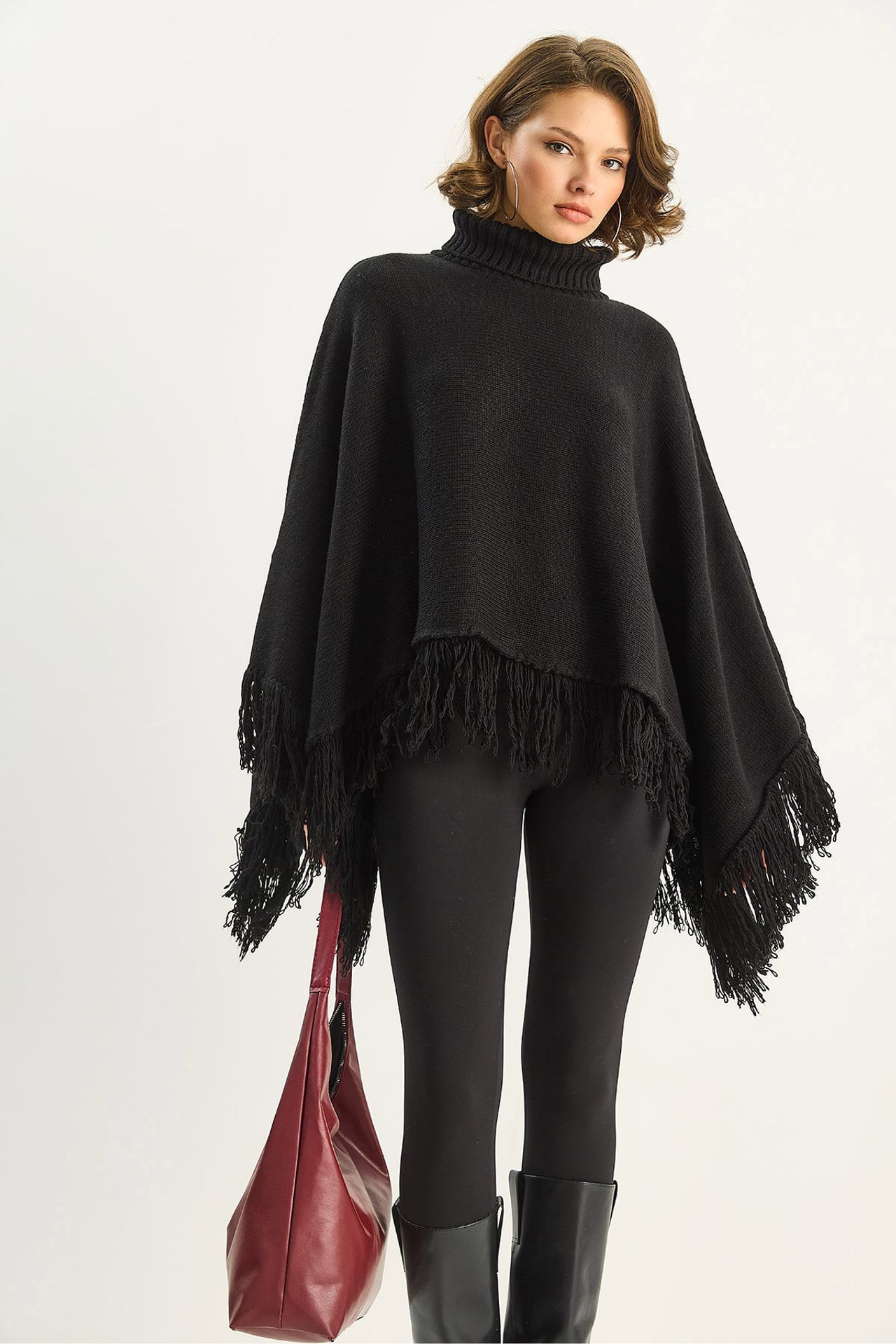 LUCCI Turtleneck Poncho 3