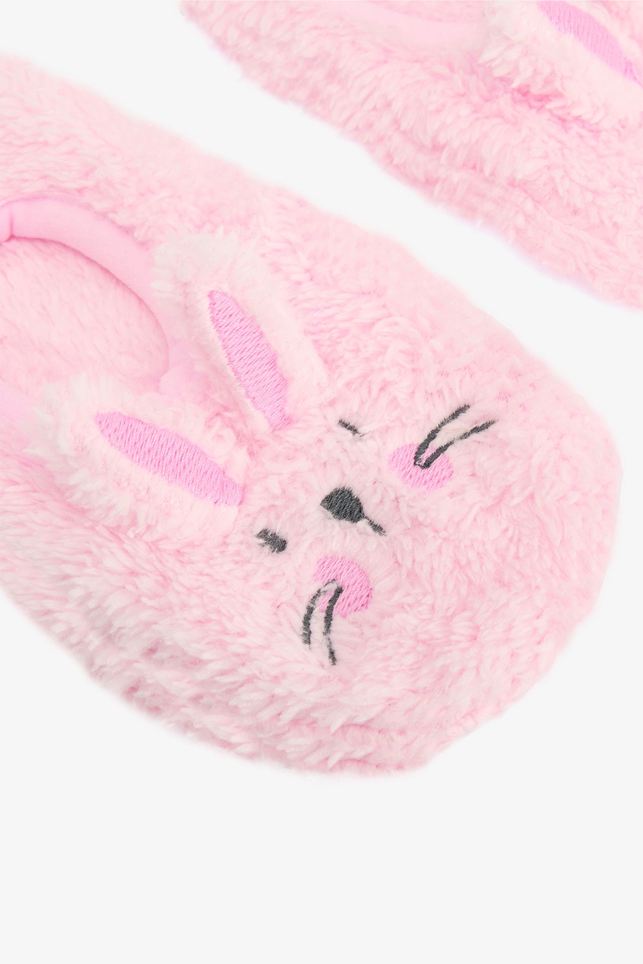 PENTI Girls' Rabbit Embroidered Accessorized Non-Slip Sole Home Slippers 2