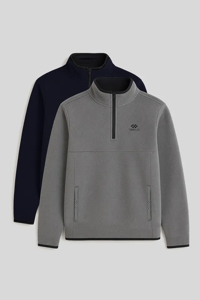 TOMMY Men's Half-Zip Plush Sweatshirt