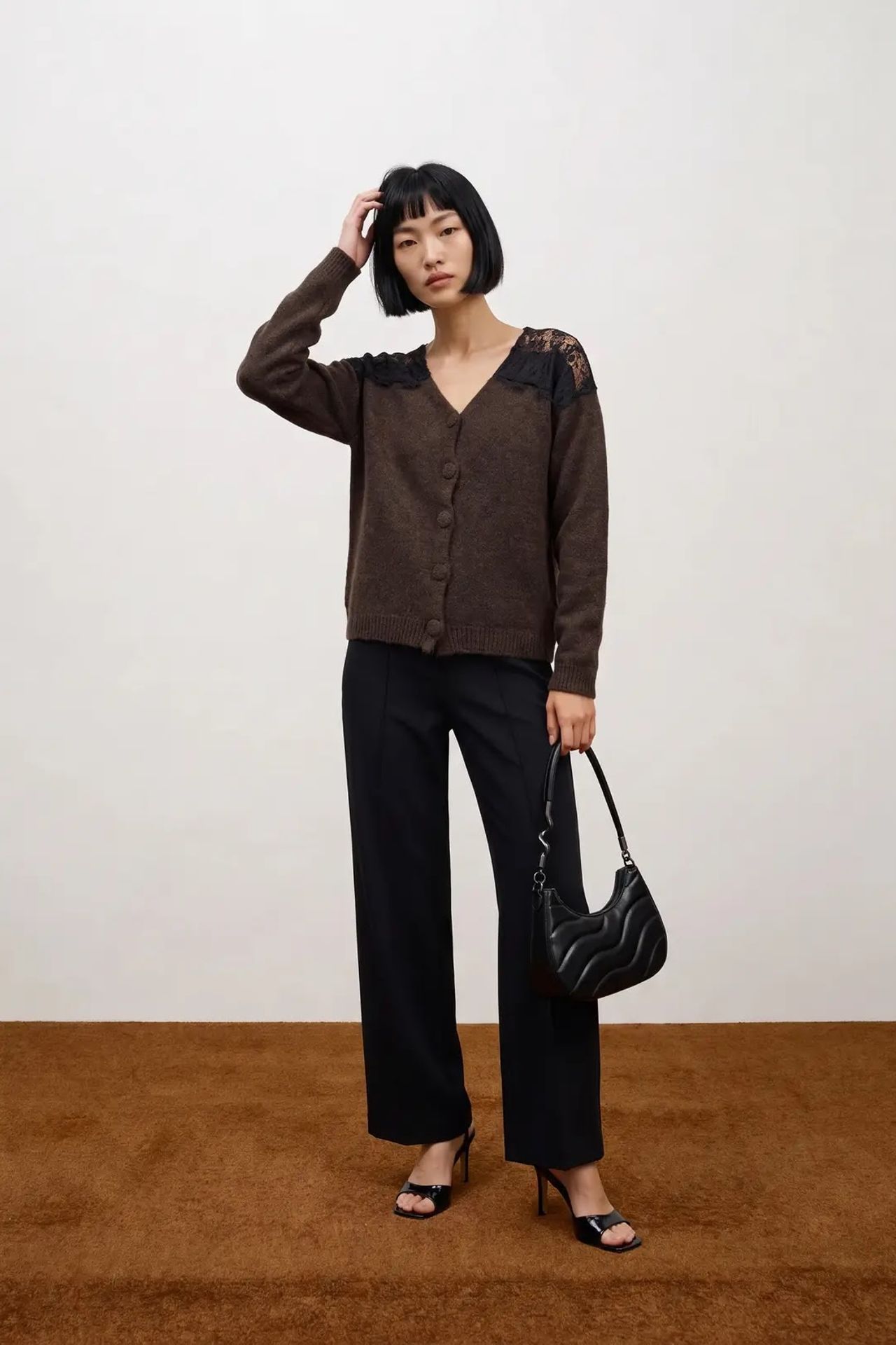 MY FASHION Önden Açık Rahat Örme Hırka 3