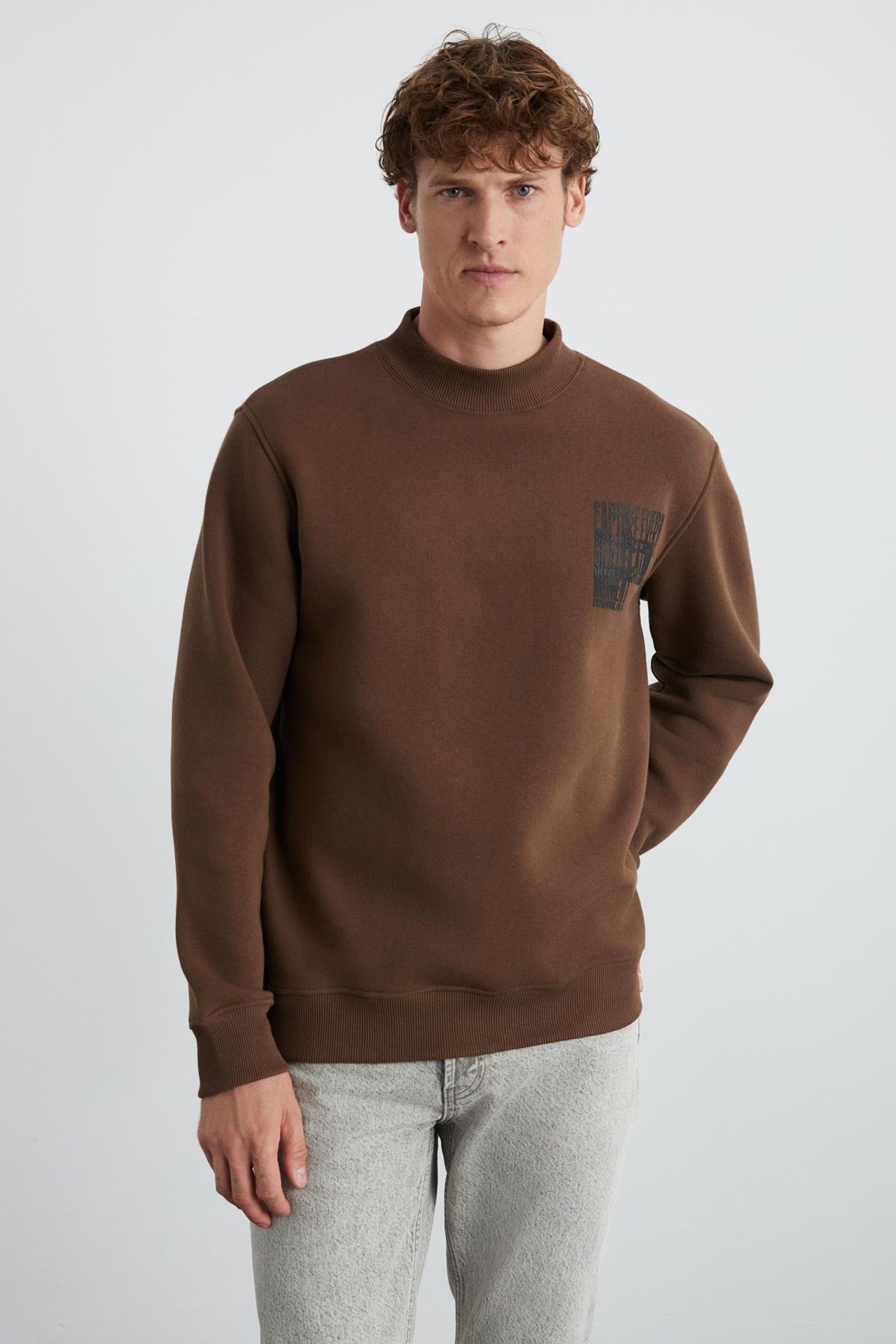 GRIMELANGE Logolu Bisiklet Yaka Sweatshirt 3