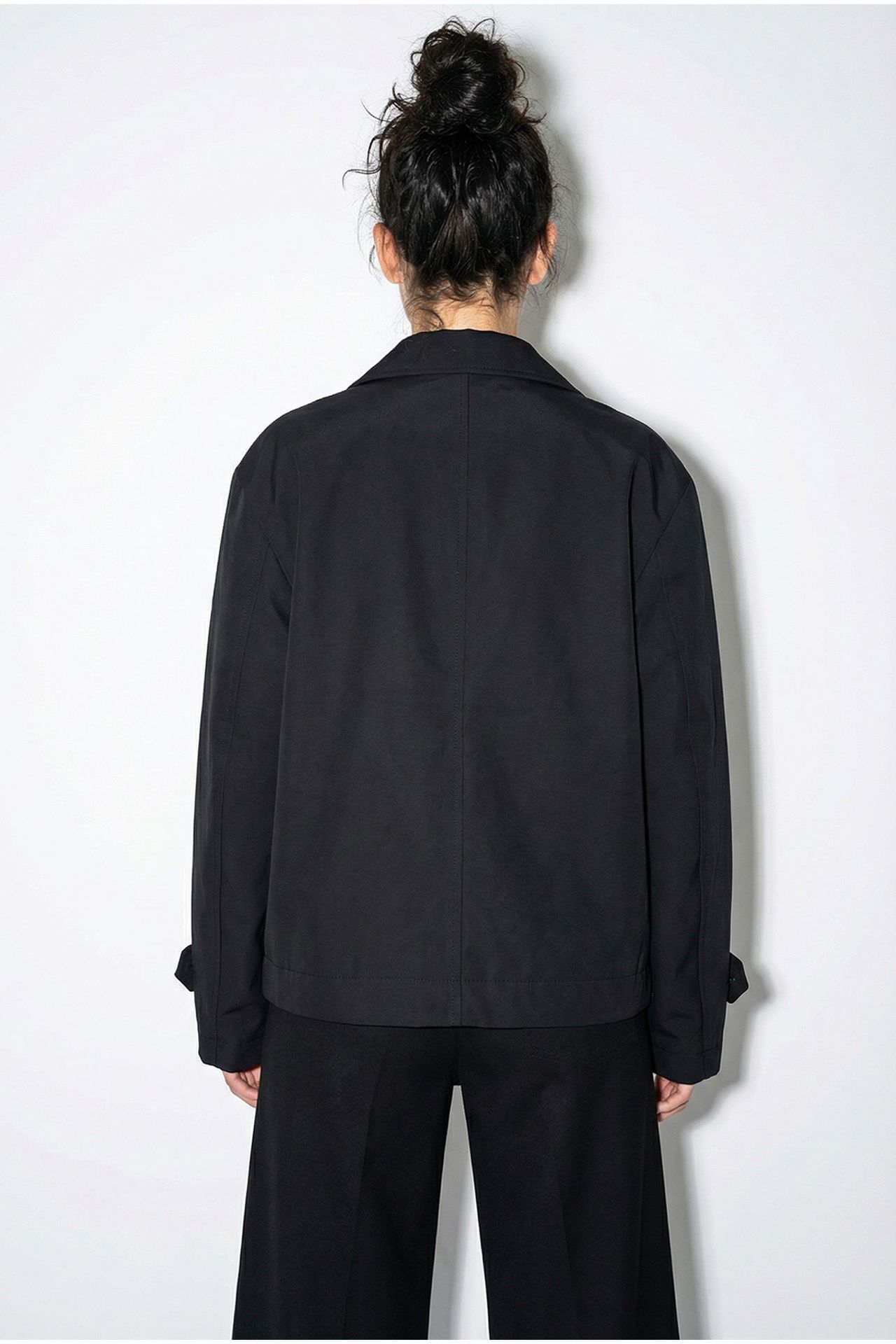 LUCCI Short Mandarin Collar Trench Coat 6