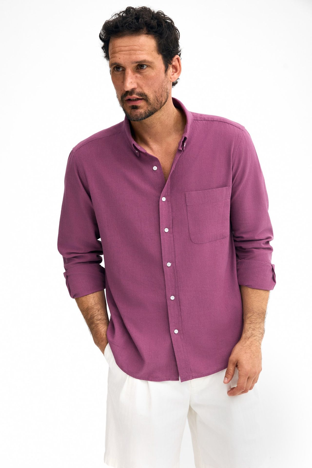 GRIMELANGE Long Sleeve Shirt With Pocket 1