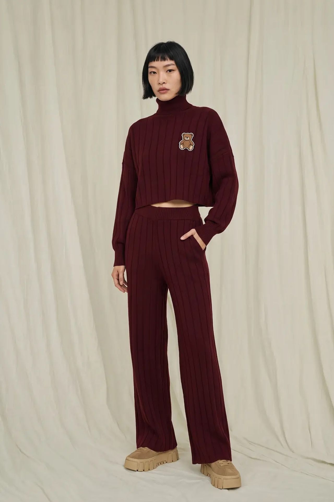 MY FASHION Dokulu Örgü Uyumlu Takım 2
