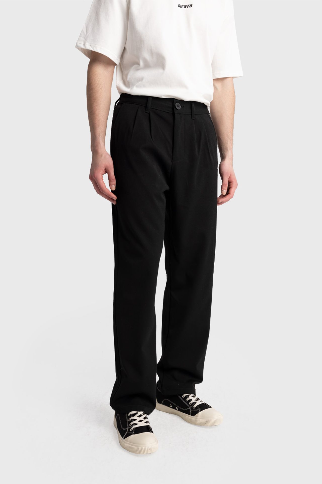 GIESTO Pleated Straight Leg Pants 2