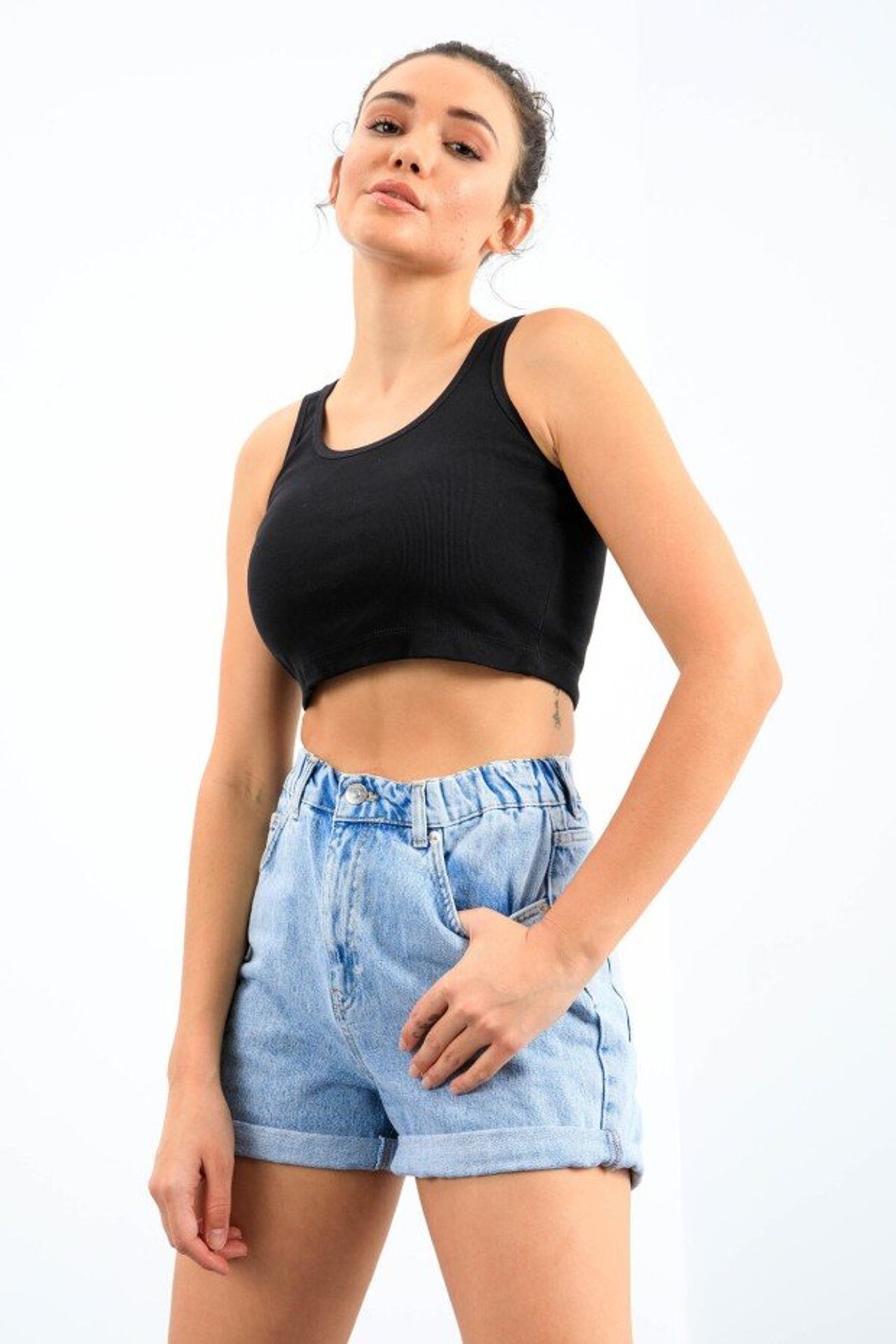 TOMMY Ribbed Cotton-Blend Sleeveless Crop Top 4