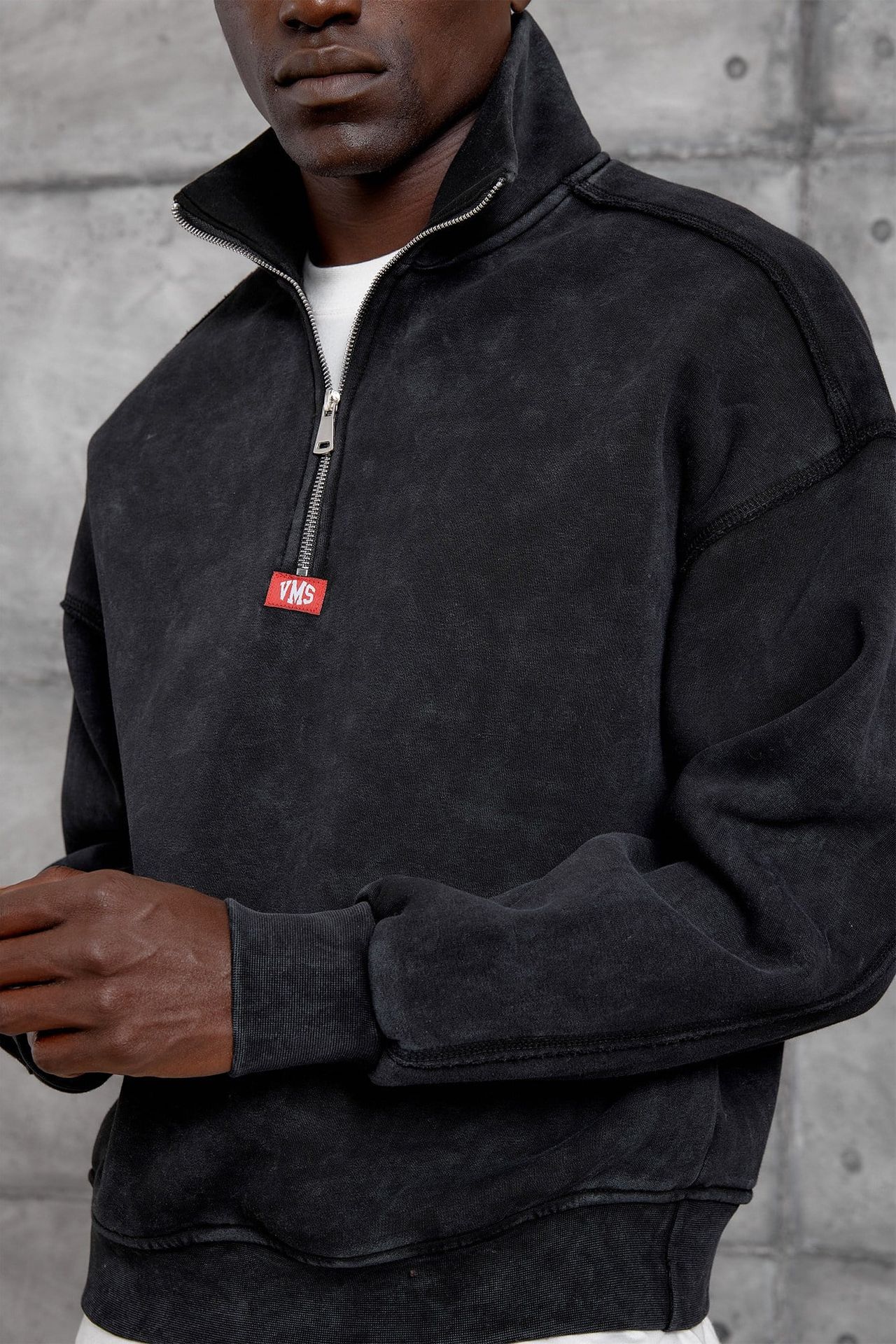 NOMARC Bol Kesim Yarım Fermuarlı Uzun Kollu Sweatshirt 3