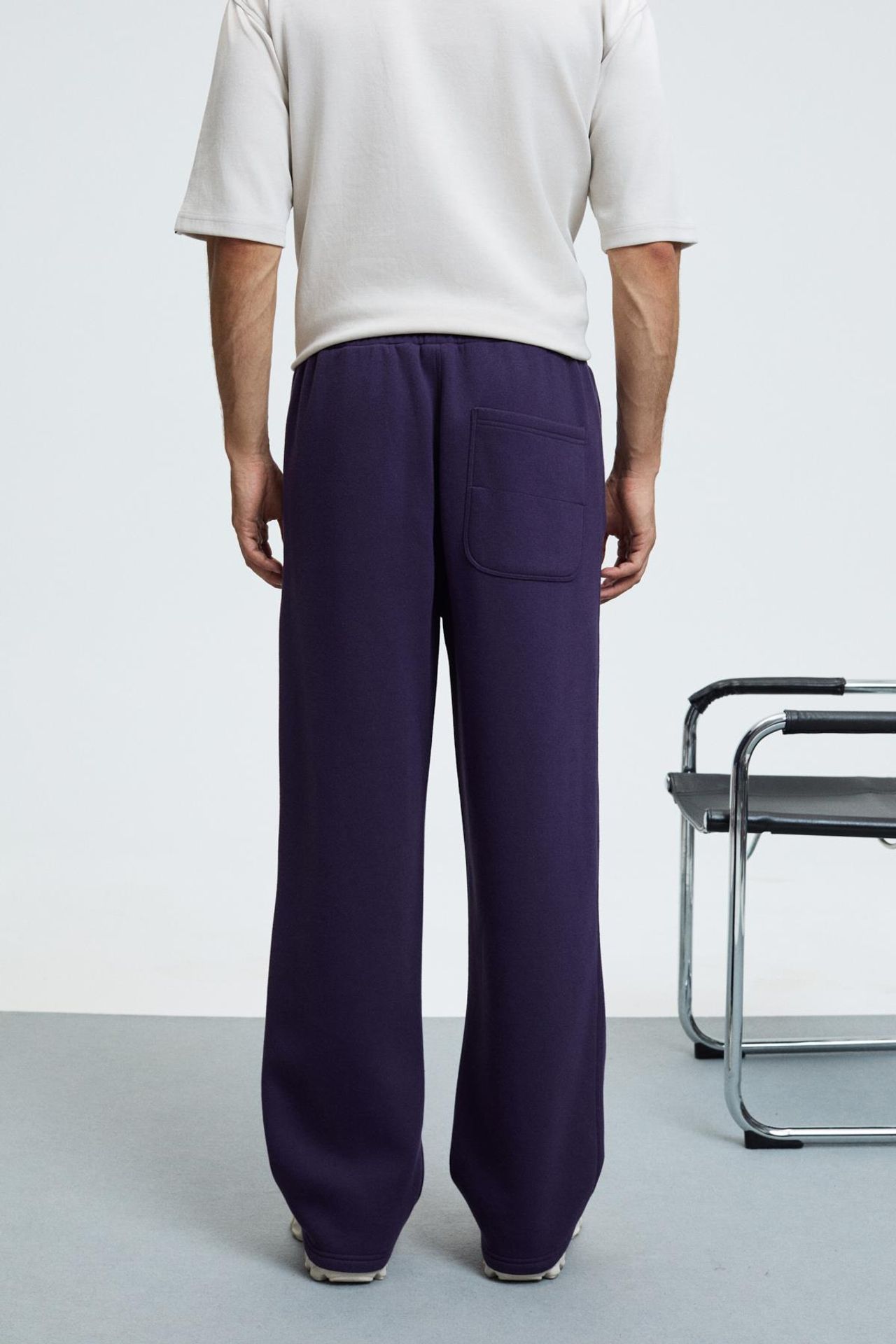 GRIMELANGE Elastic Waist Wide Leg Joggers 5