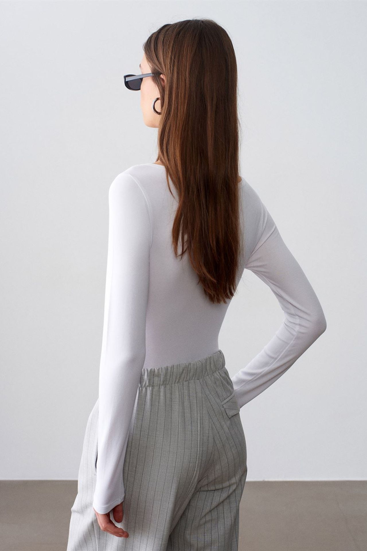 DILVIN Slim Fit Kayık Yaka Body 2