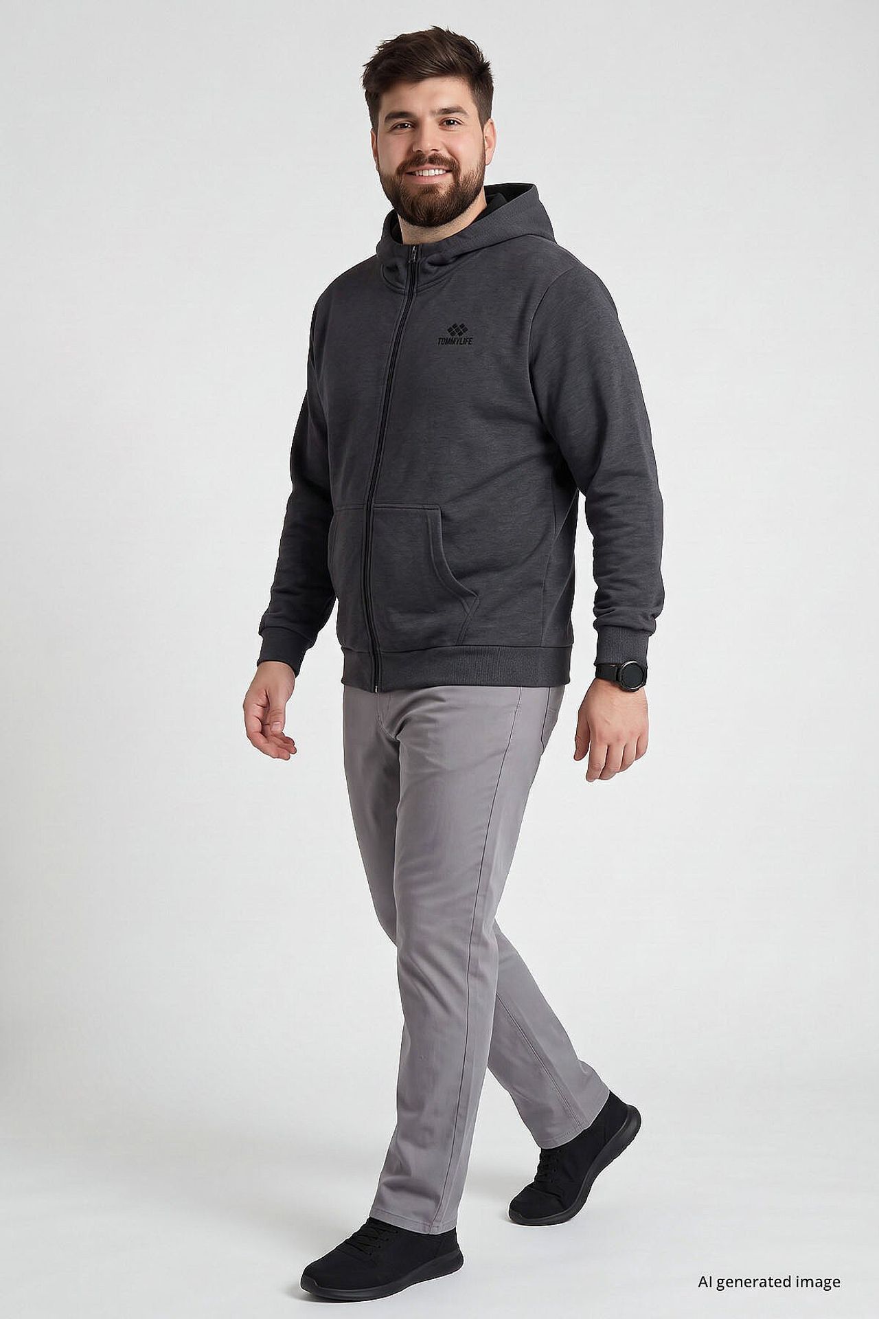 TOMMY Plus Size Hooded Zip Sweatshirt 3
