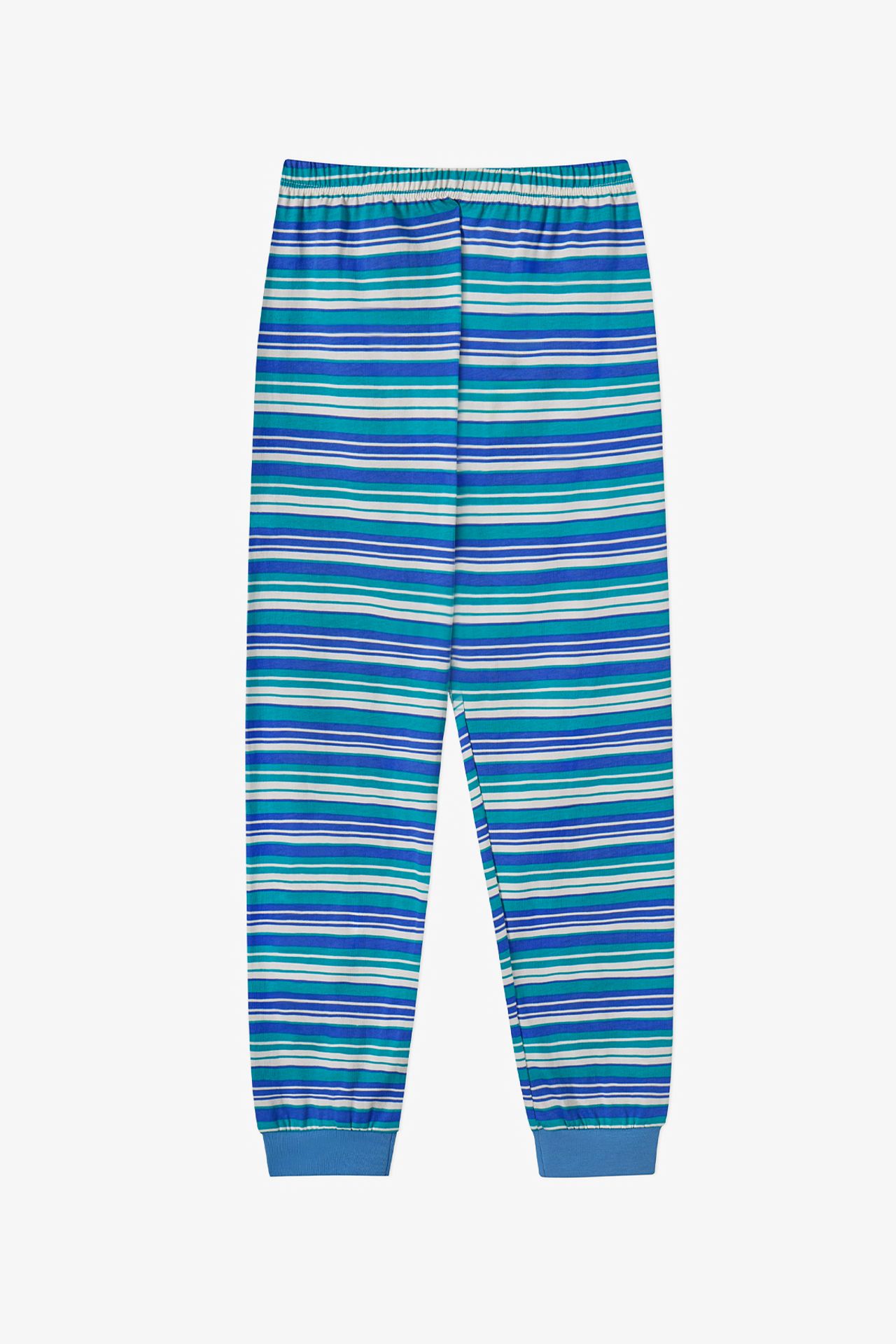 PENTI Boys' Striped Lovers Cotton Long Sleeve Pajama Set 4
