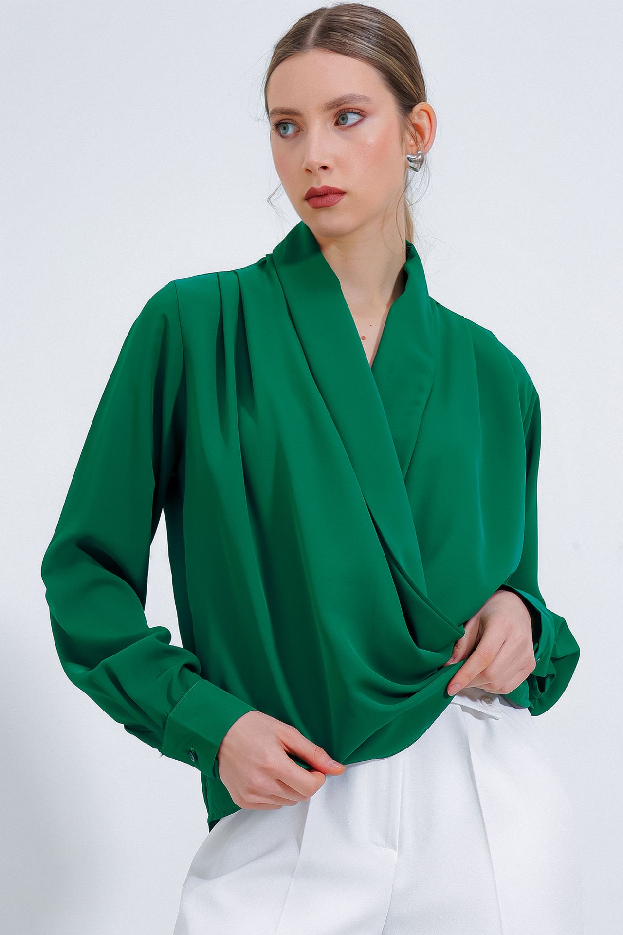 BDART Shawl Collar Loose Fit Blouse 2