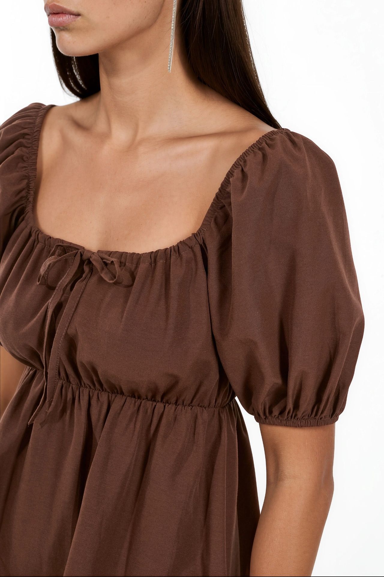 BDART Square Neck A-Form Mini Dress with Bow 4