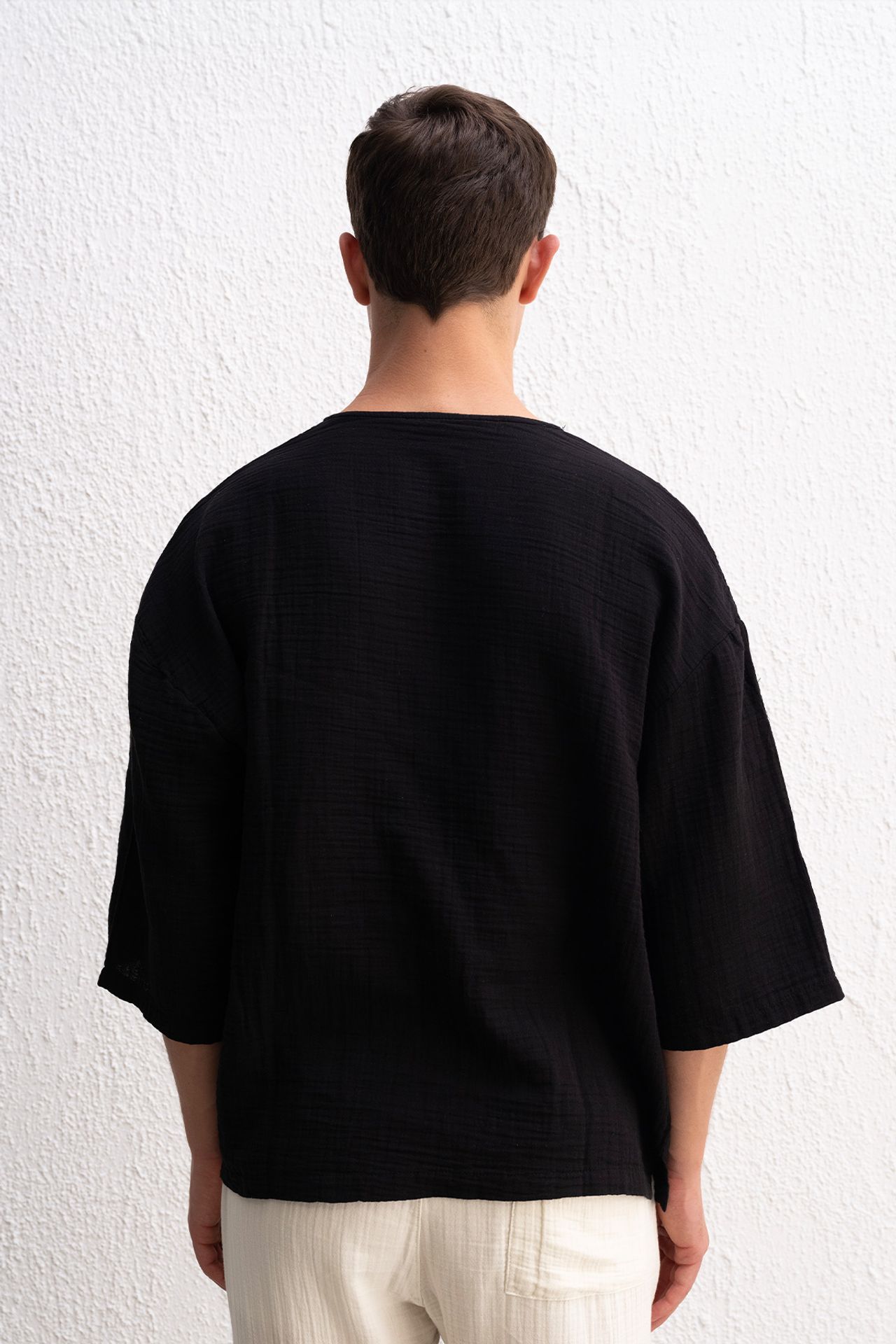 GIESTO Oversized Crew Neck Cotton T-Shirt 5
