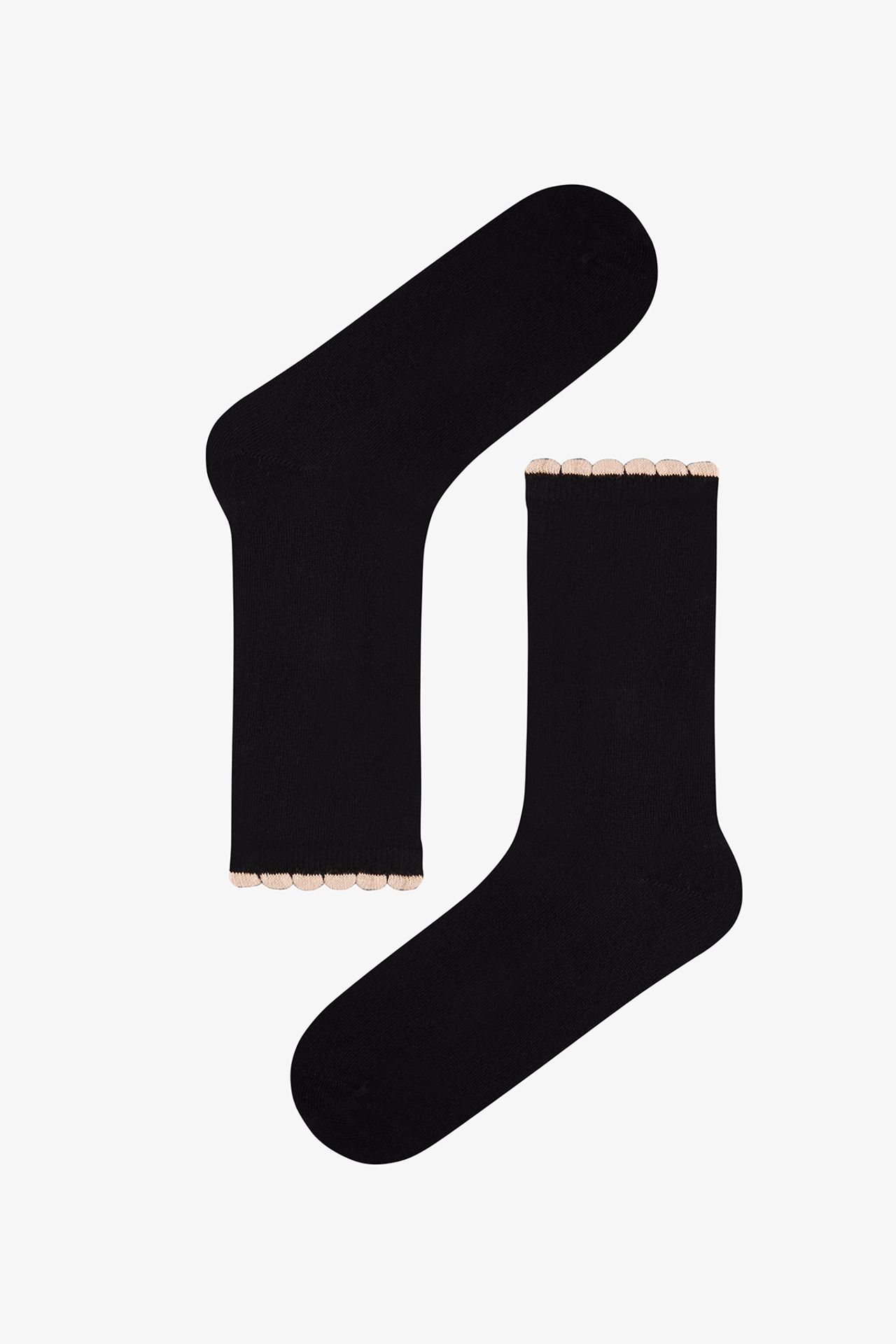 PENTI Shimmery Ruffled Pair Crew Socks 4