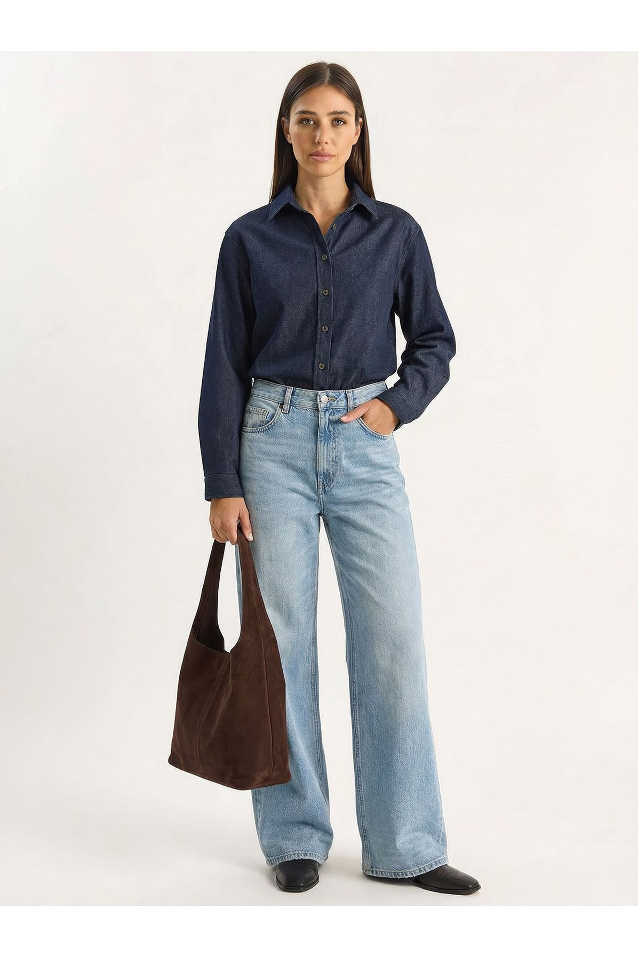 LUCCI Women's Cotton Denim Shirt 2