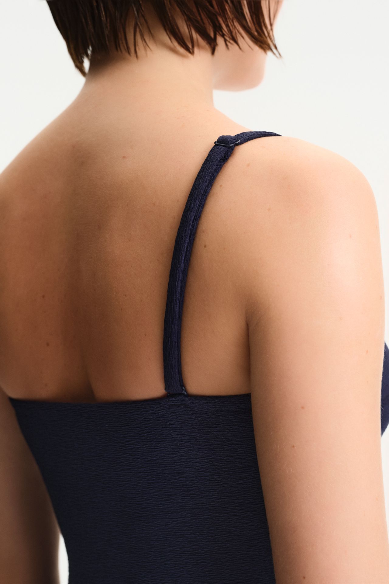 PENTI Hailey One Shoulder Textured Swimsuit 4