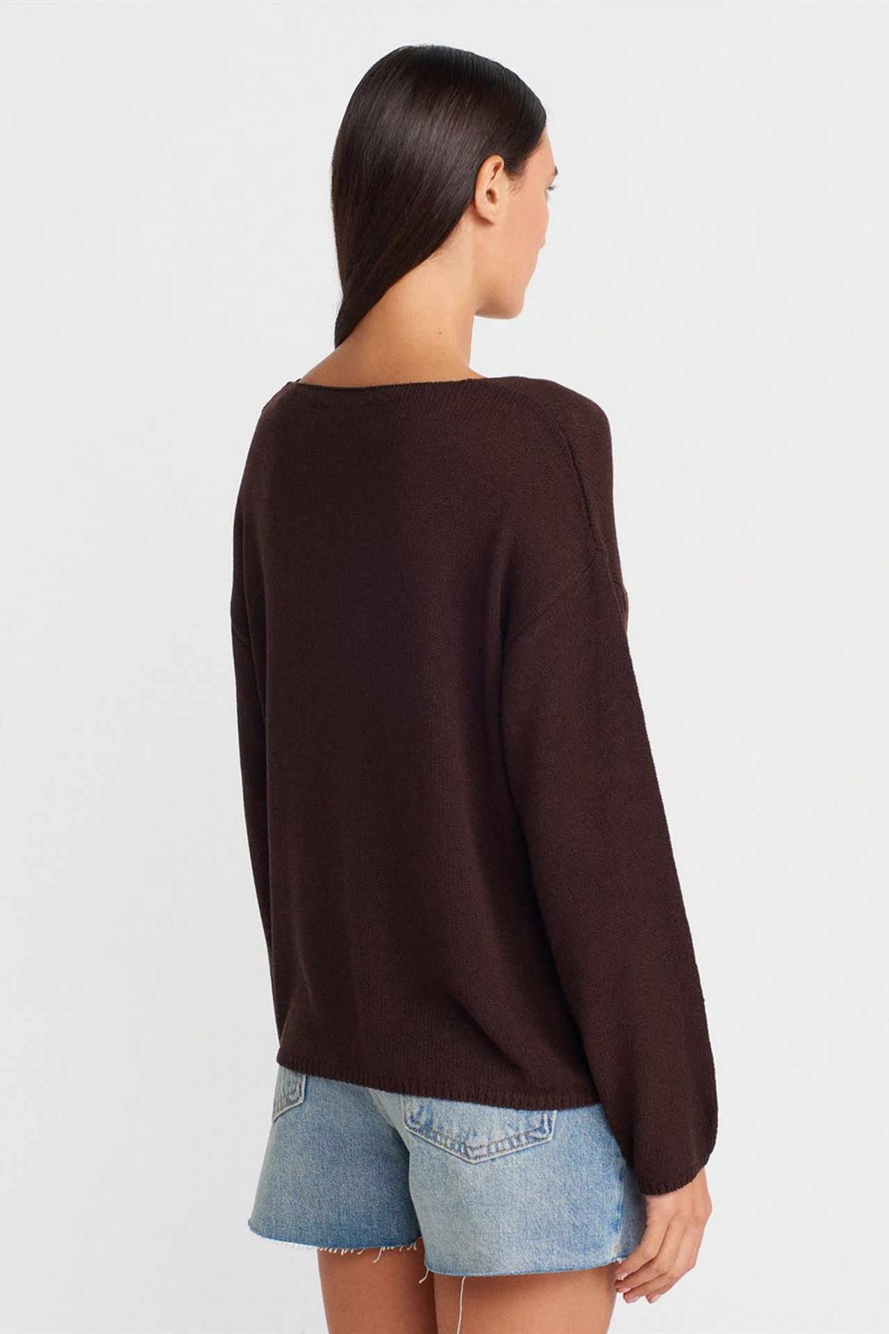 DILVIN Women's Ribbed Boat-Neck Knit Sweater 2
