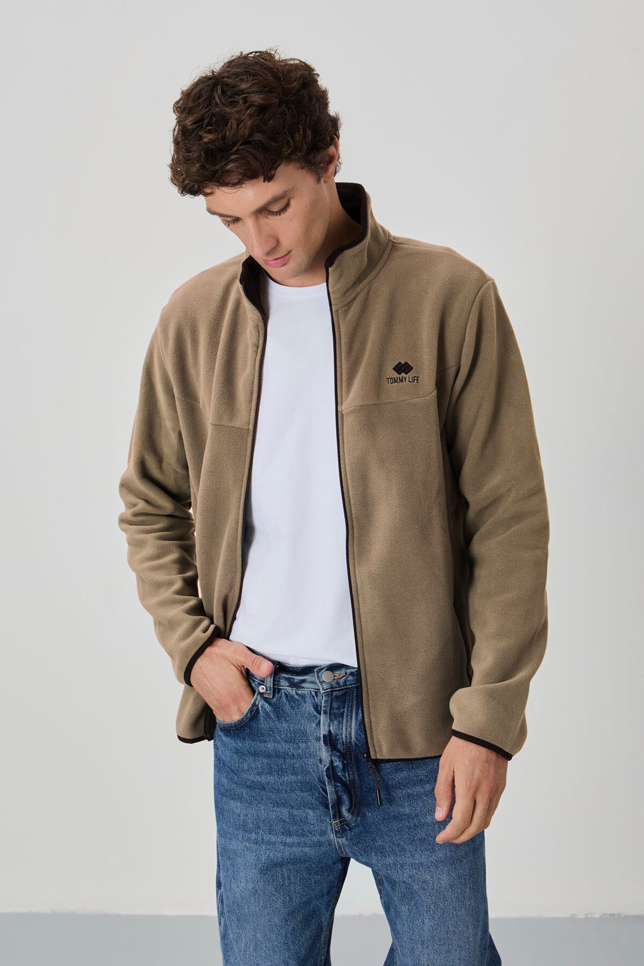 TOMMY Men's Plush Zip-front Sweatshirt 4
