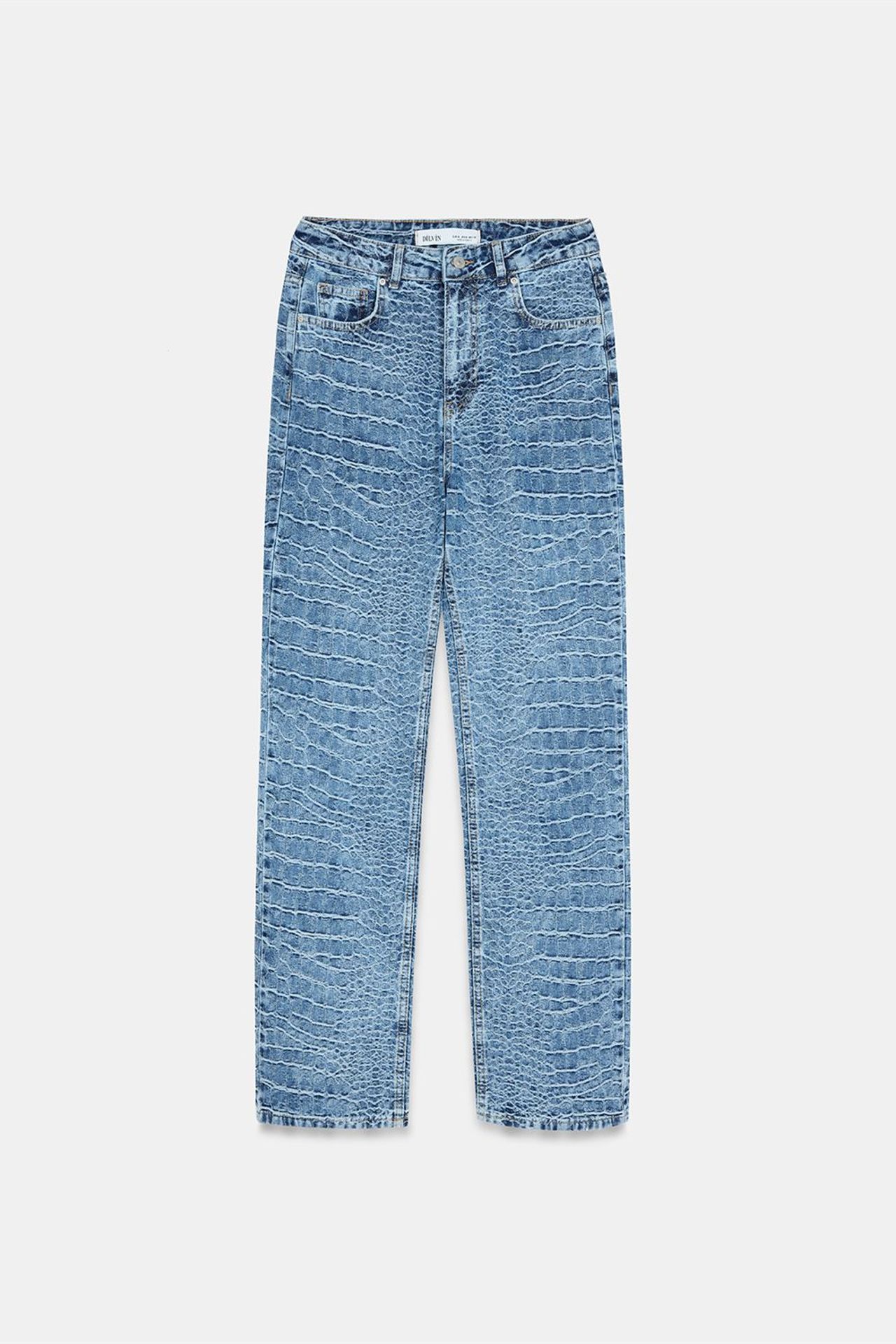DILVIN Yüksek Bel Düz Paça Dokulu Jean 5
