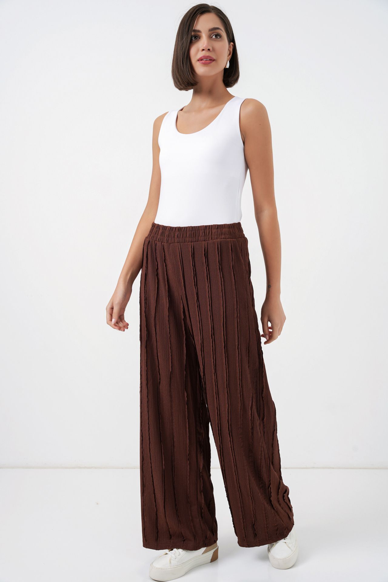 BDART Wide Leg Textured Pull-On Trousers 5