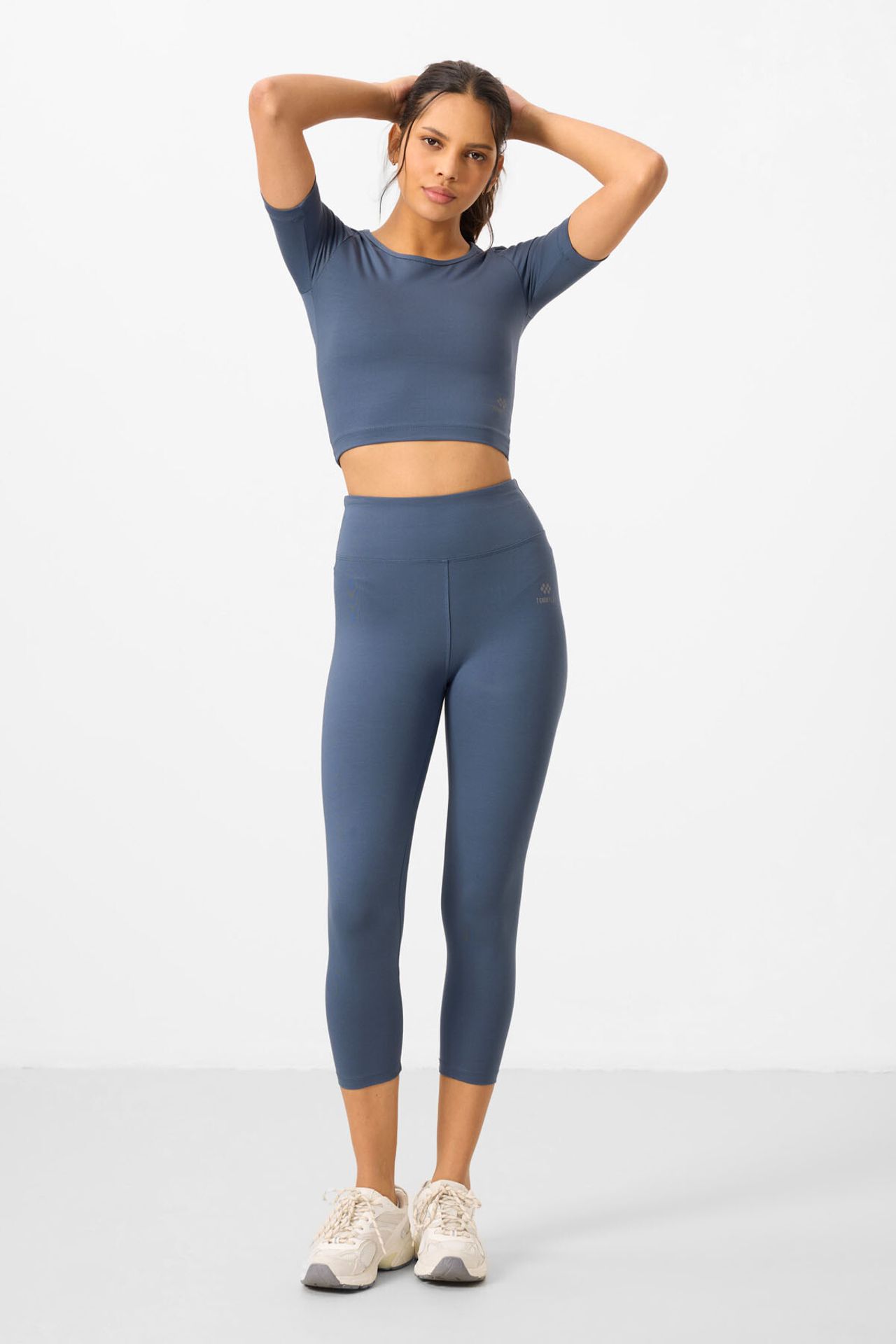 TOMMY Cotton Elastane Capri T-Shirt and Leggings Set 2
