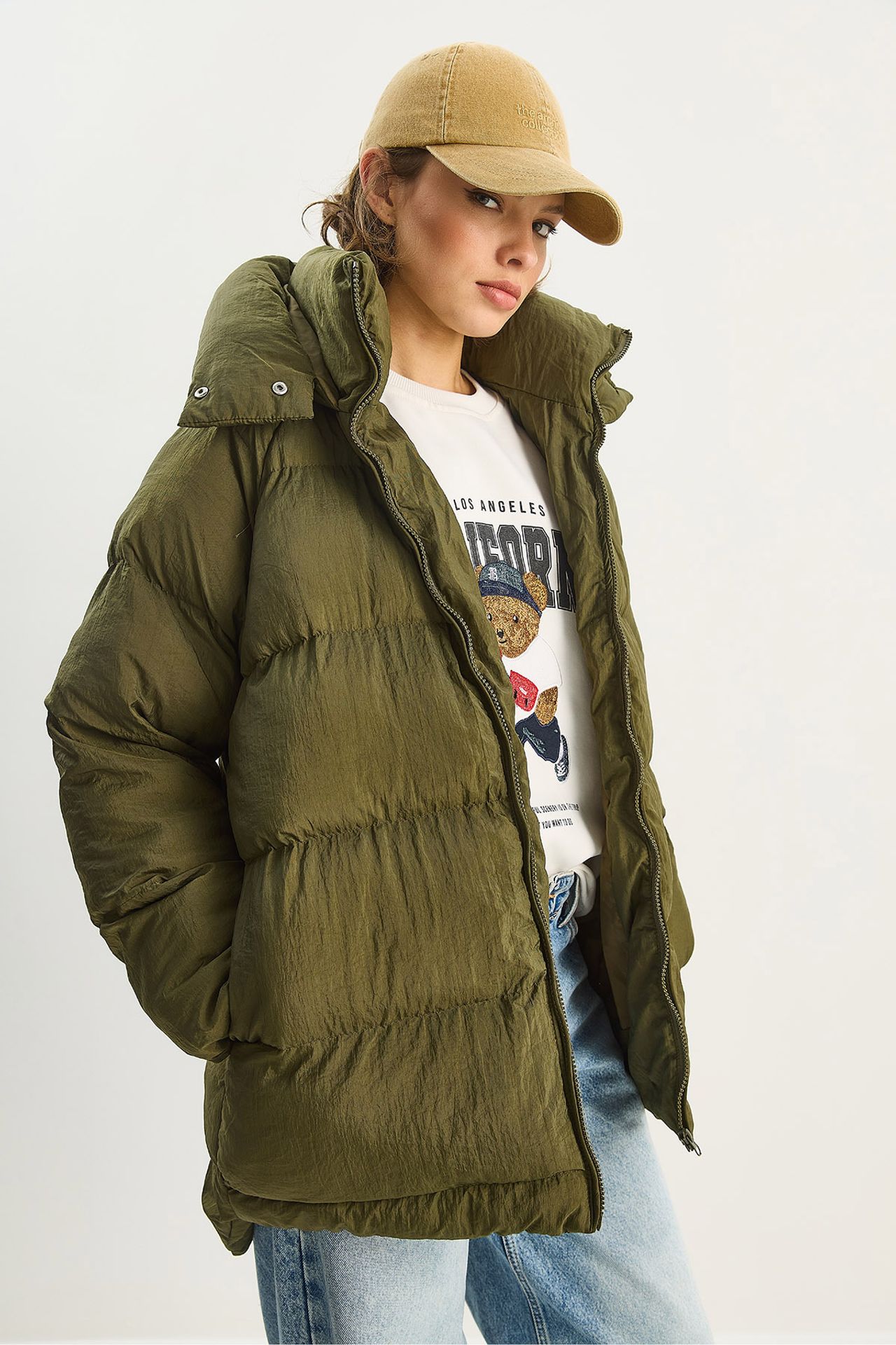 LUCCI Oversized Hooded Puffer Coat
