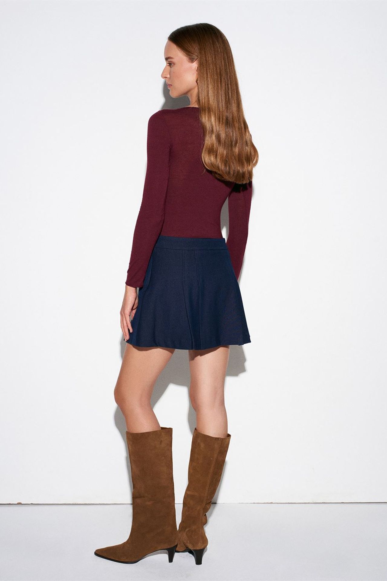 DILVIN High-Waist Mini Skater Skirt 3