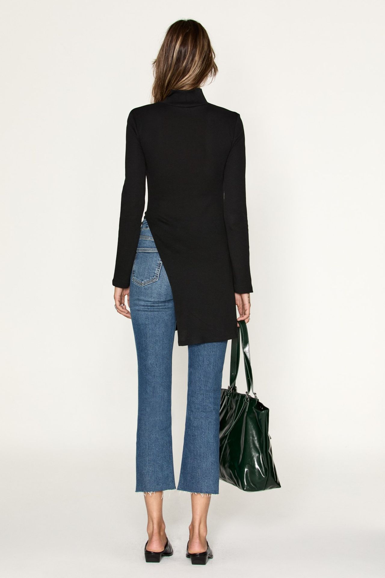 GRIMELANGE Slim Fit Turtleneck Long Blouse 3