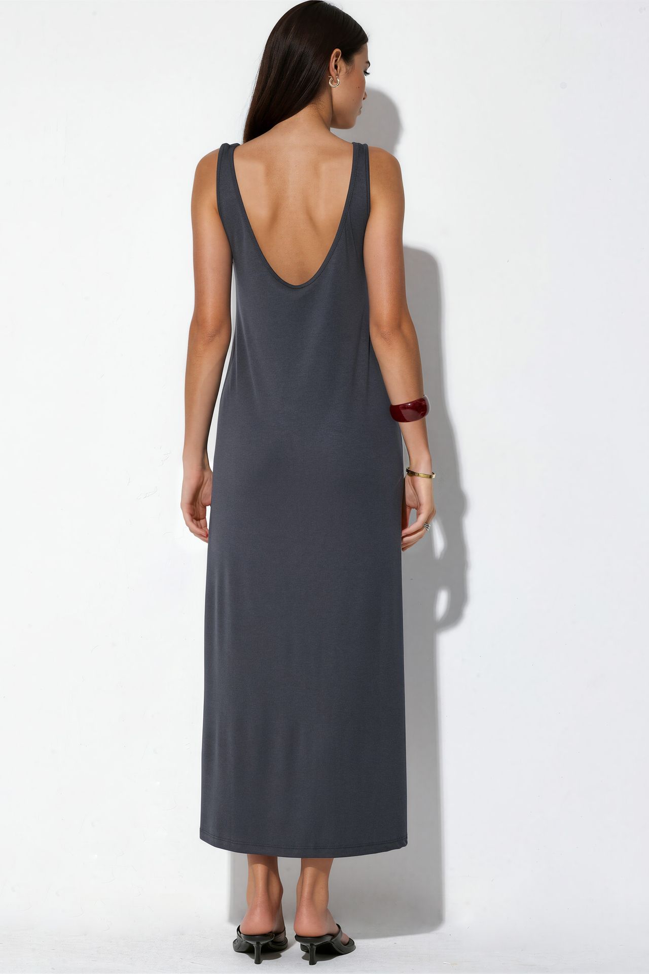 BUSEM Solid Maxi Jersey Dress