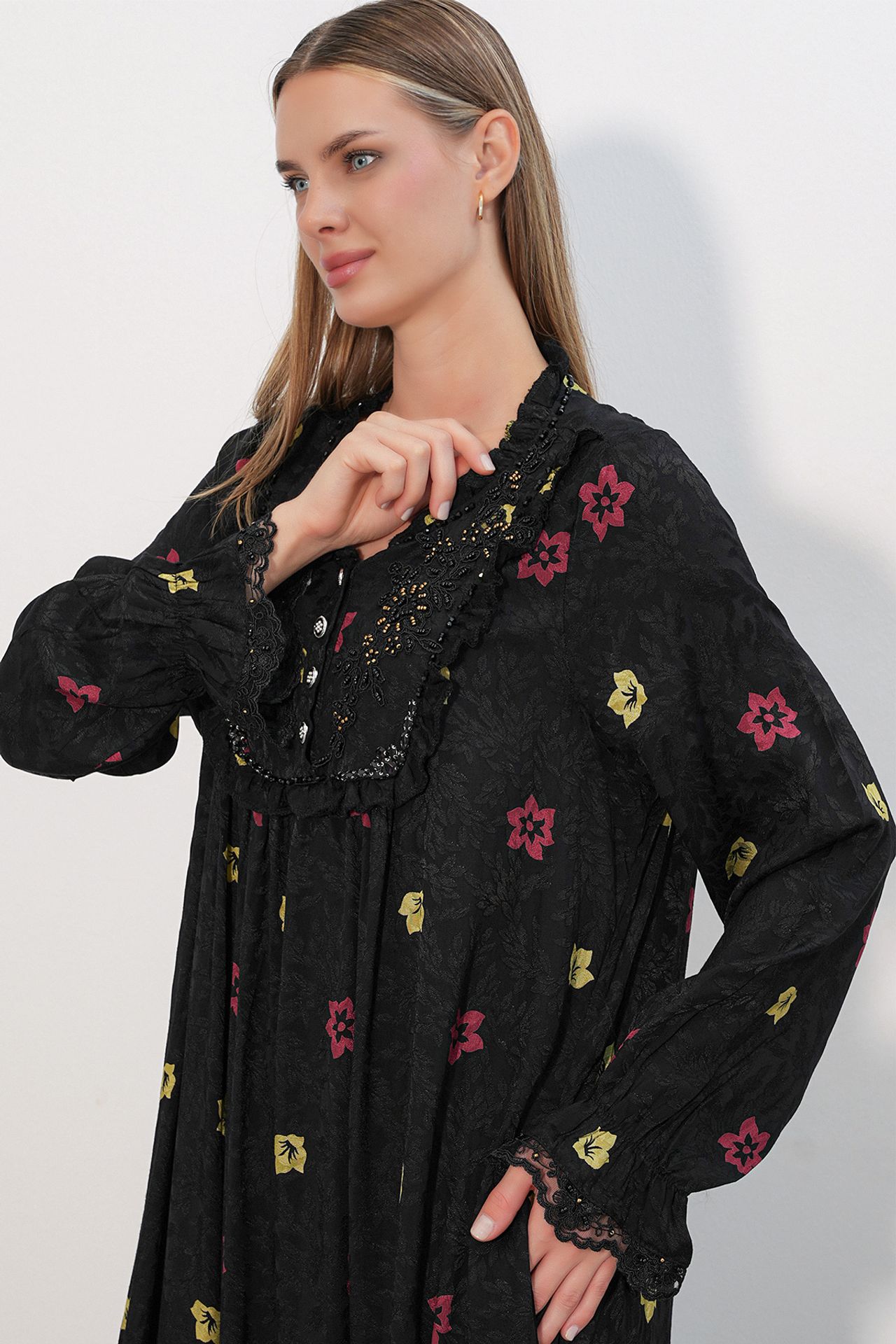 BDART Women's Floral V-Neck Maxi Dress 4