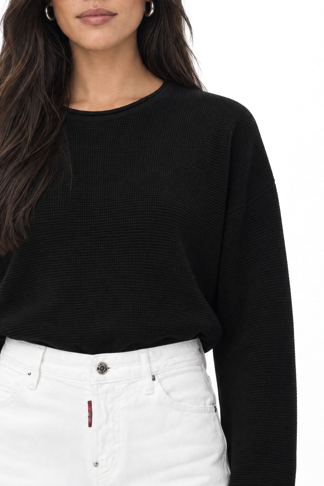 MIXRAY Boat Neck Relaxed Fit Sweater 4