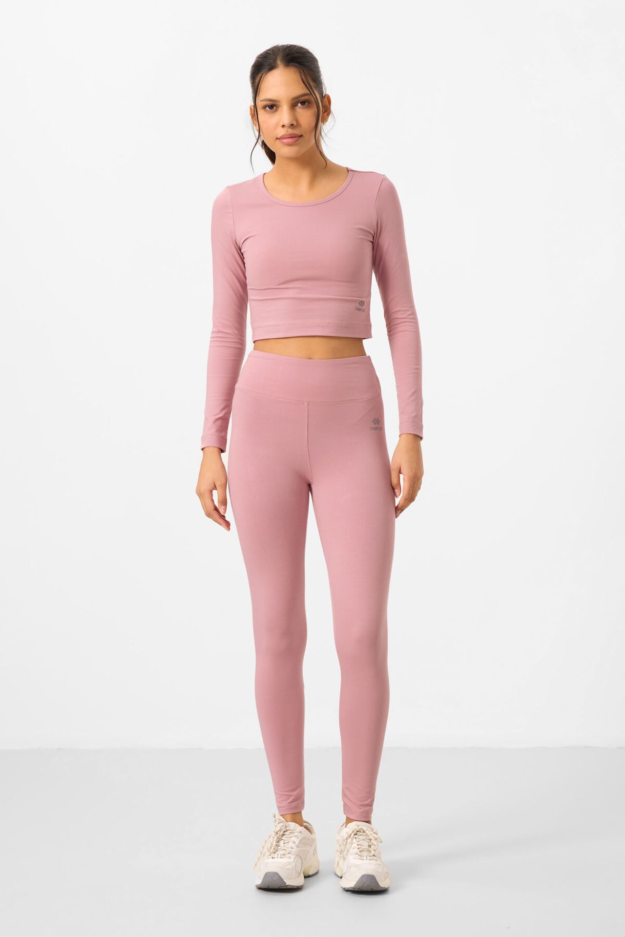 TOMMY Cotton Elastane Crop T-Shirt And Leggings Set 4