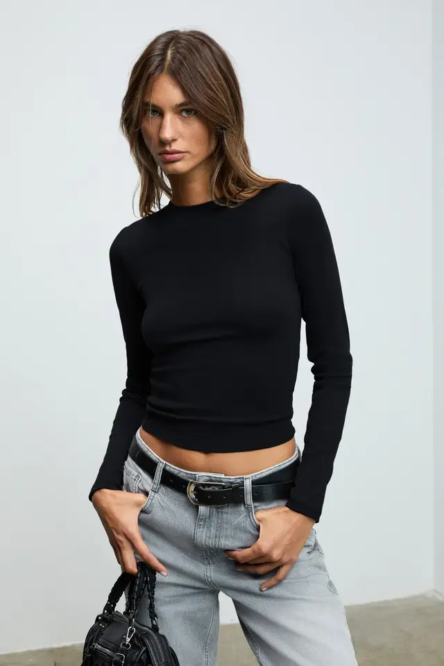 GRIMELANGE Slim Fit Crew Neck T-Shirt