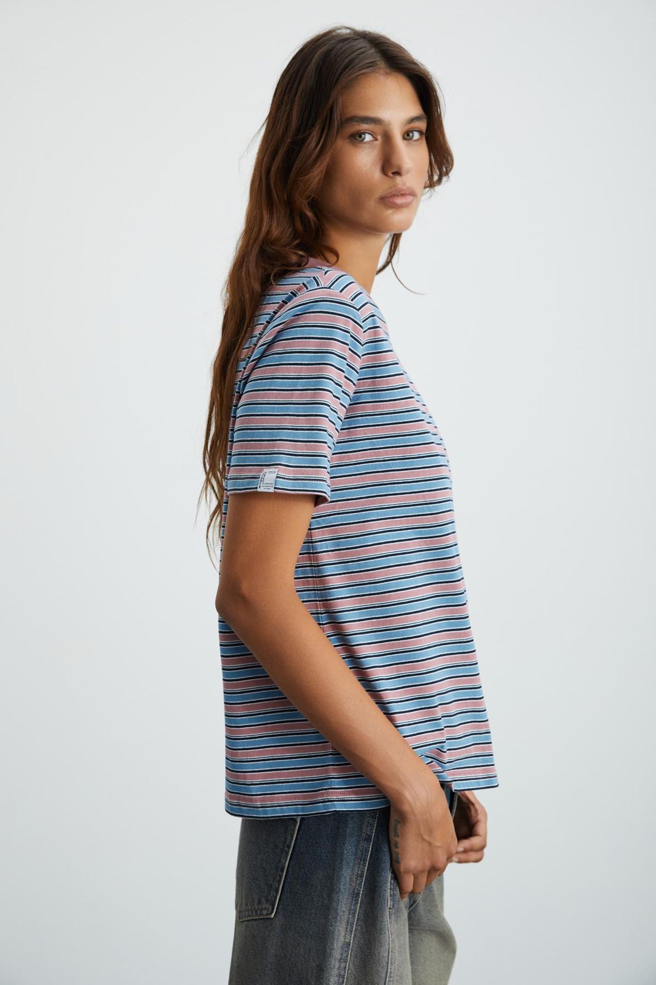 GRIMELANGE Striped Crew Neck T-Shirt 4
