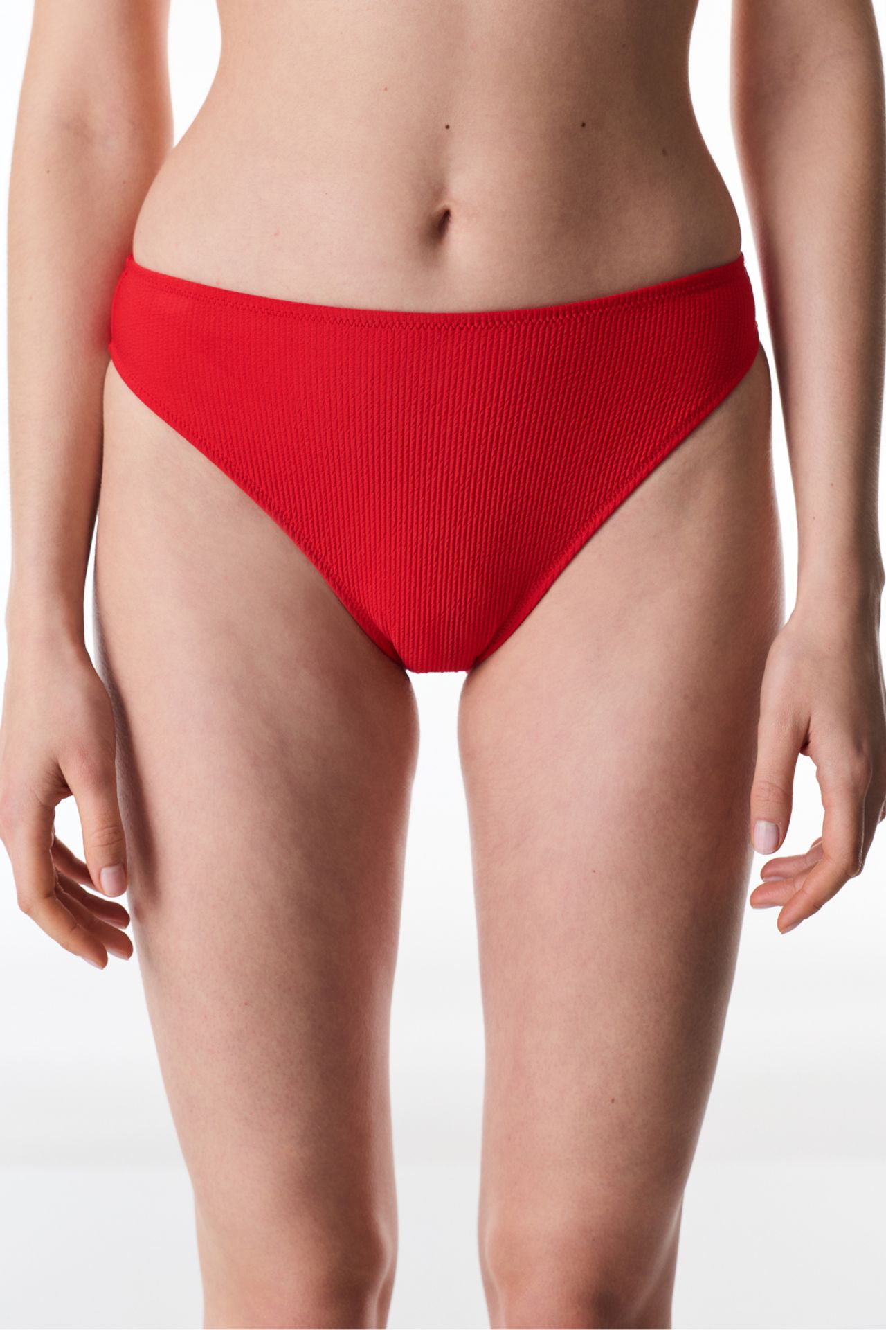 PENTI Astrid Textured High-Waist Bikini Bottoms 1