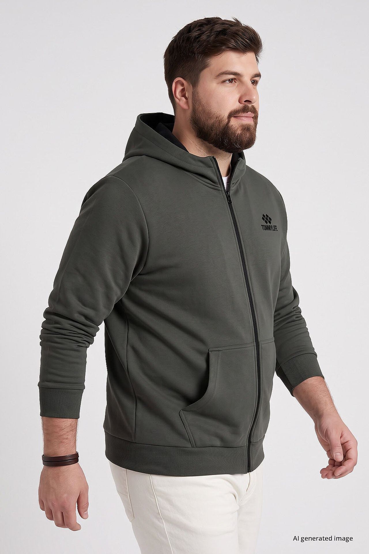 TOMMY Plus Size Hooded Zip Sweatshirt 5