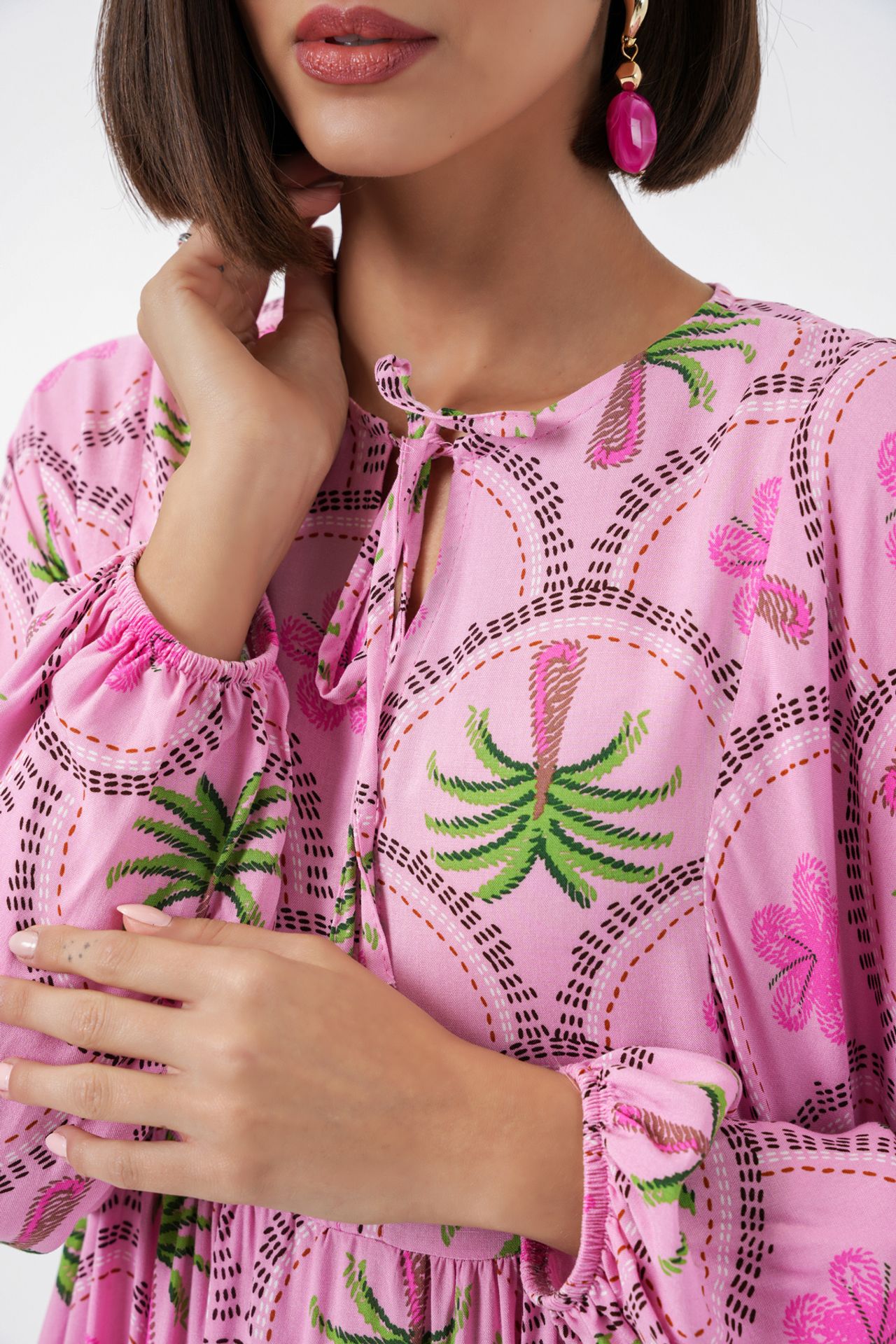 BDART Tropical Printed Maxi Dress with Button Closure 5