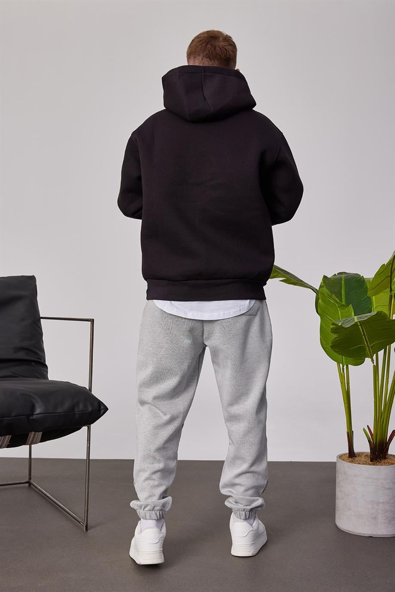 NOMARC Baskılı Kapüşonlu Bol Hoodie 3