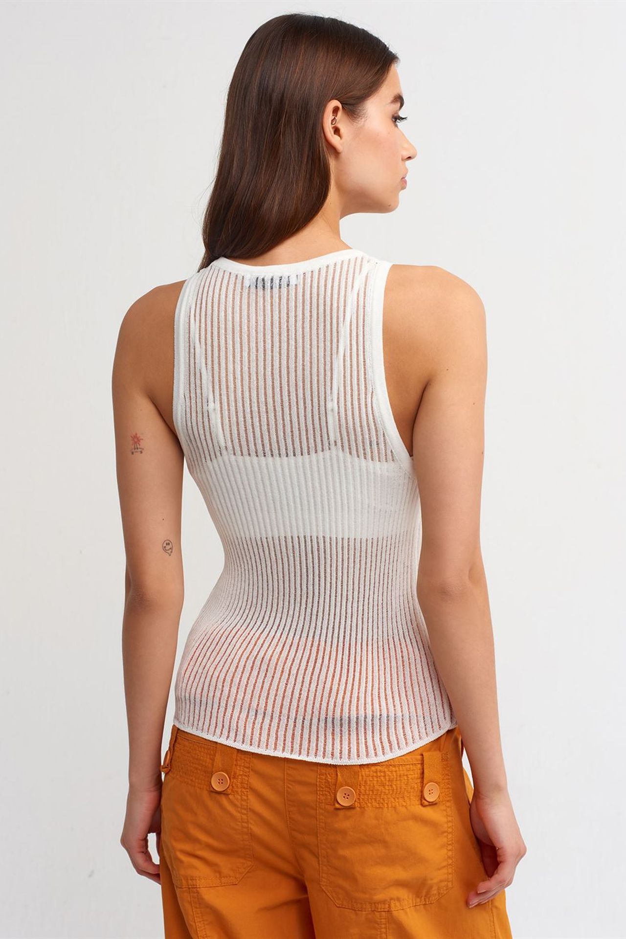 DILVIN Ribbed Sleeveless Knit Blouse 2