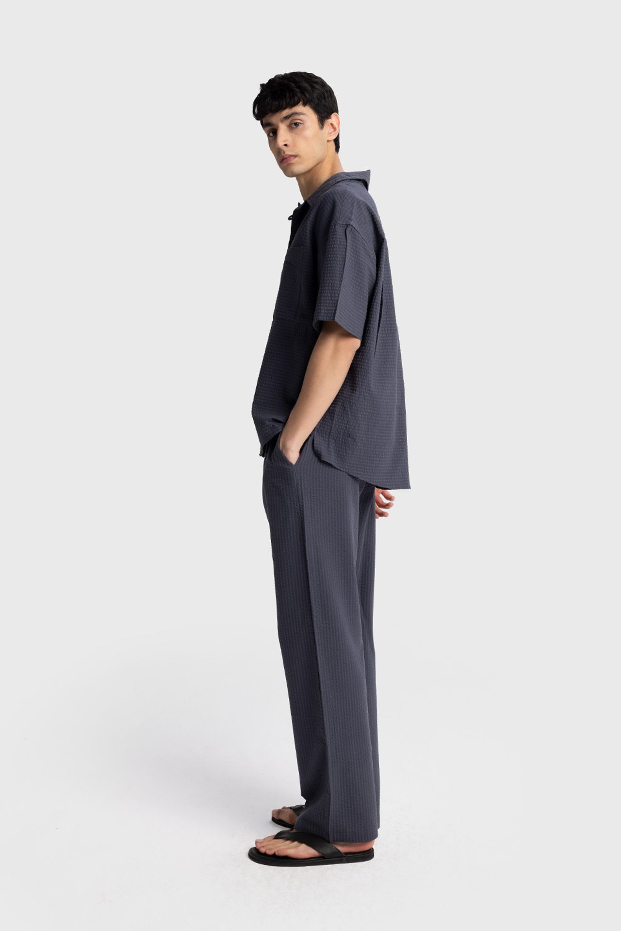 GIESTO Textured Short Sleeve Shirt 4