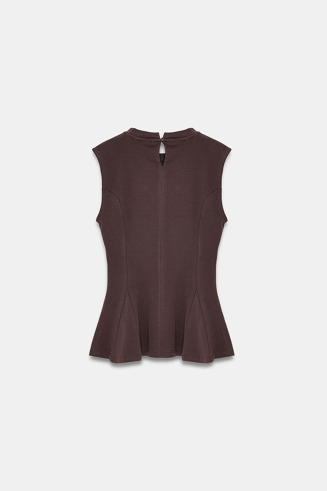 DILVIN Fitted Cotton Poplin Cut-out Shell Top 6