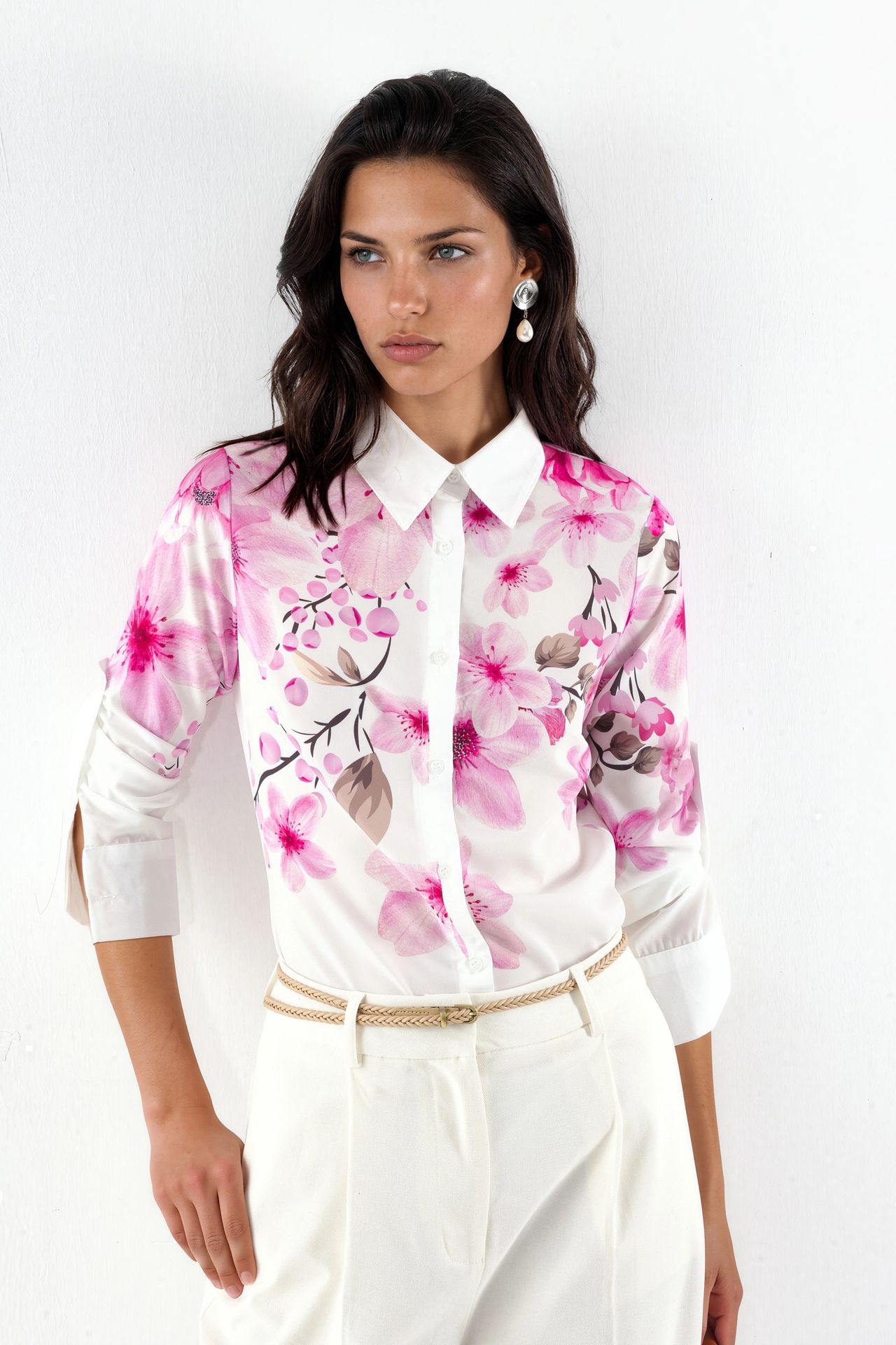 MSN Floral Printed Long-Sleeve Shirt 5