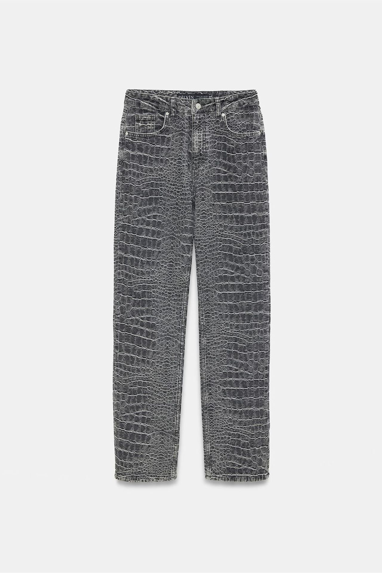 DILVIN Yüksek Bel Düz Paça Dokulu Jean 5