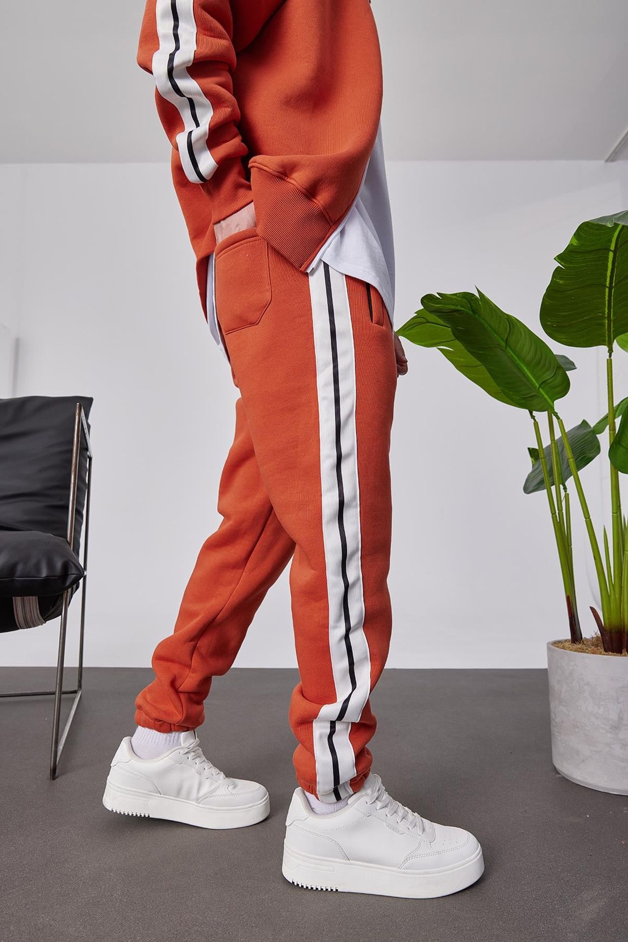 NOMARC Çizgili Elastik Belli Jogger Pantolon 3