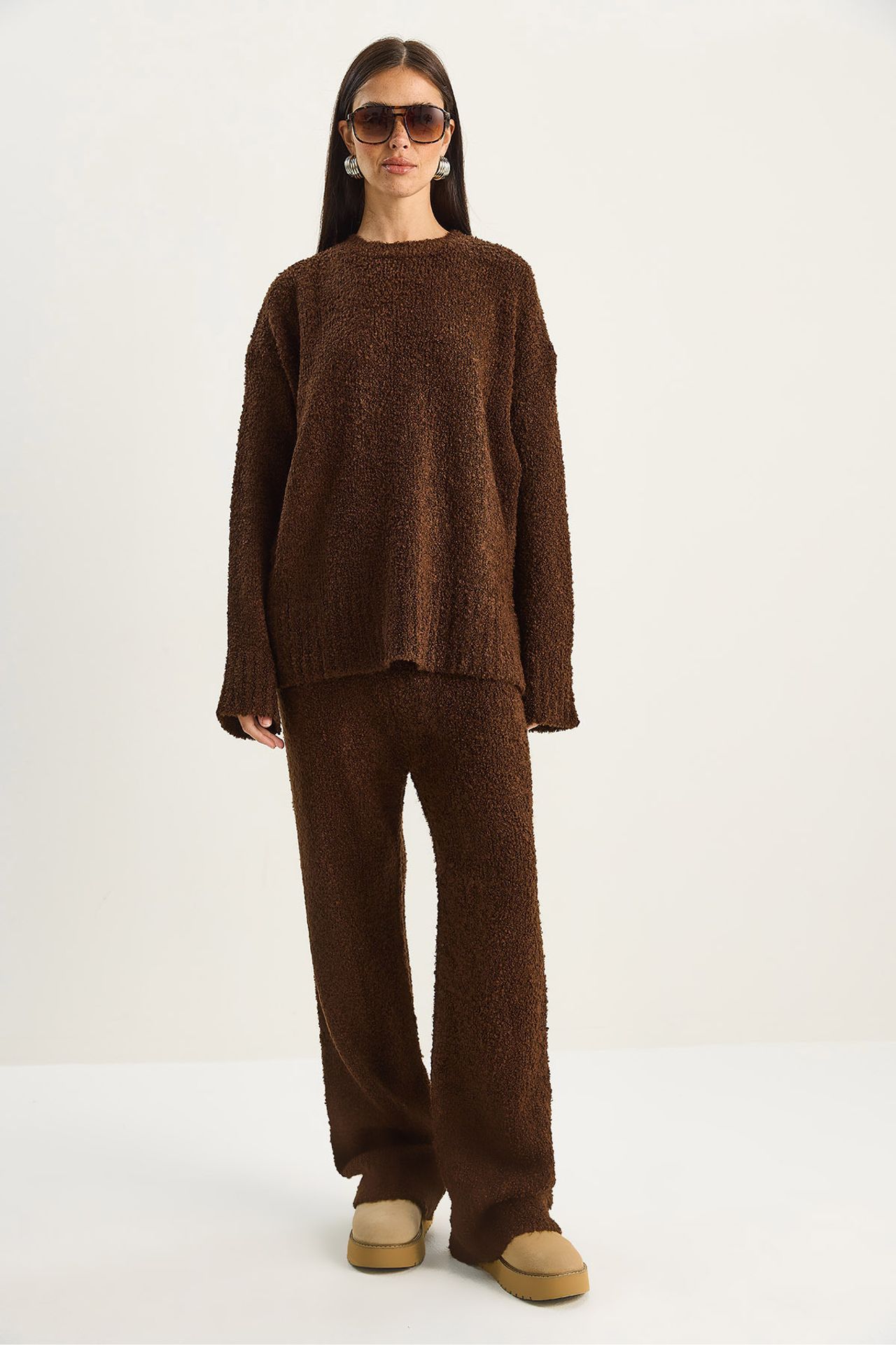 LUCCI Oversize Ribbed Knit Two-Piece Set 6