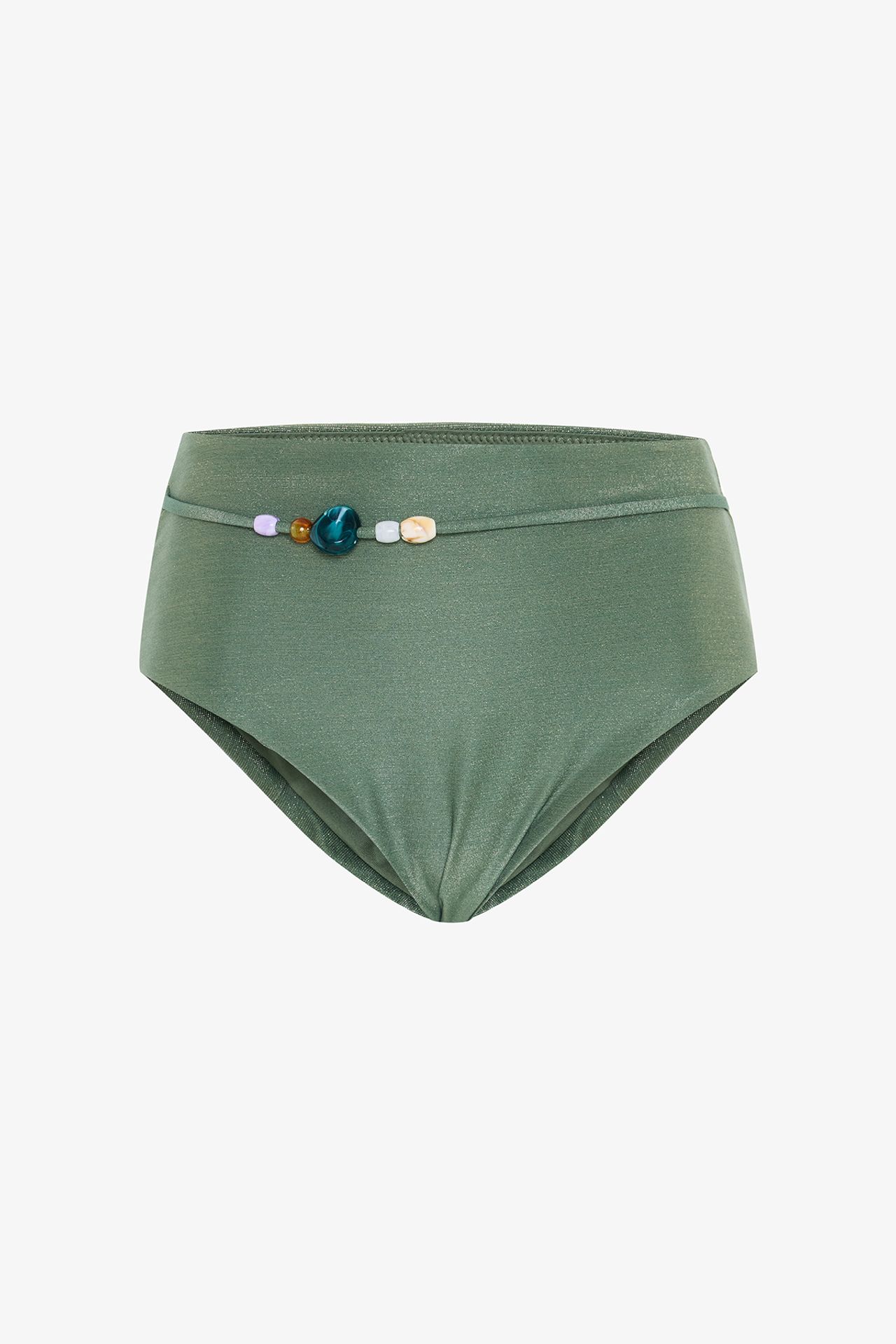 PENTI Beaded High-Waisted Bikini Bottom 5